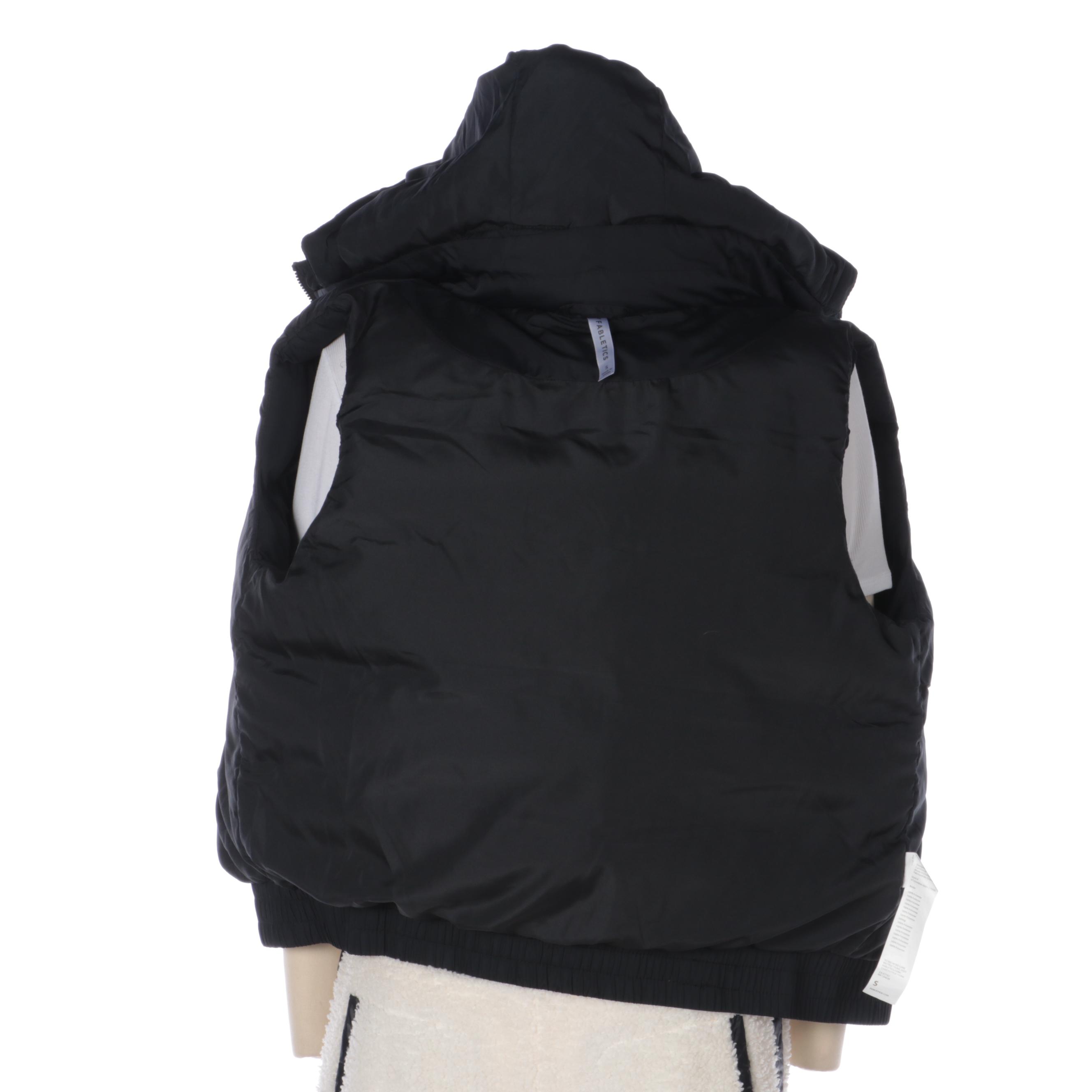 Fabletics Sherpa Fleece Joggers, Ribbed Knit Tee, and Puffer Vest