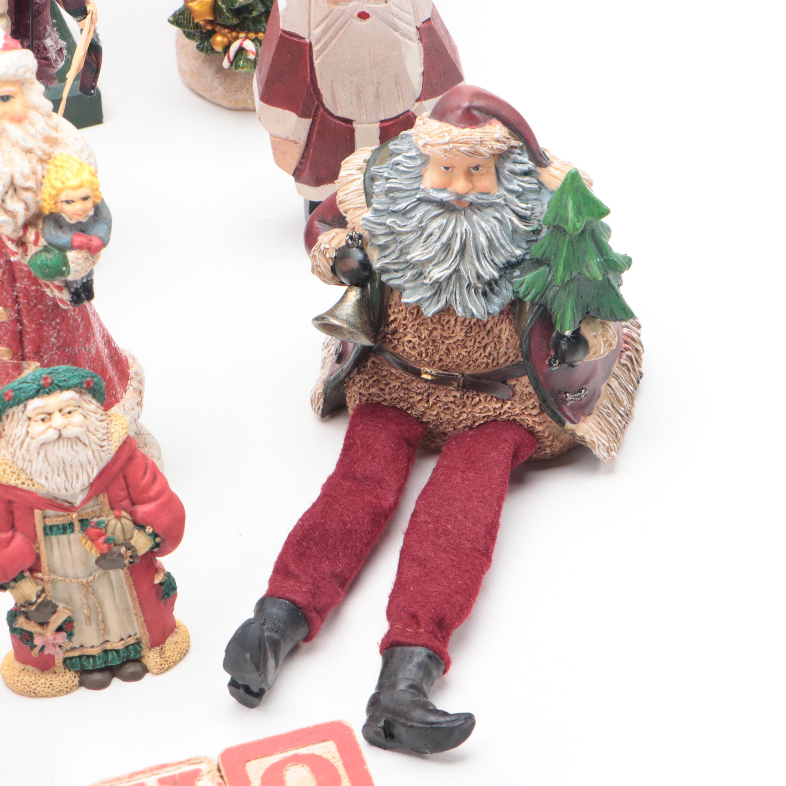 Folk Art and Whimsical Santa Claus Ornaments