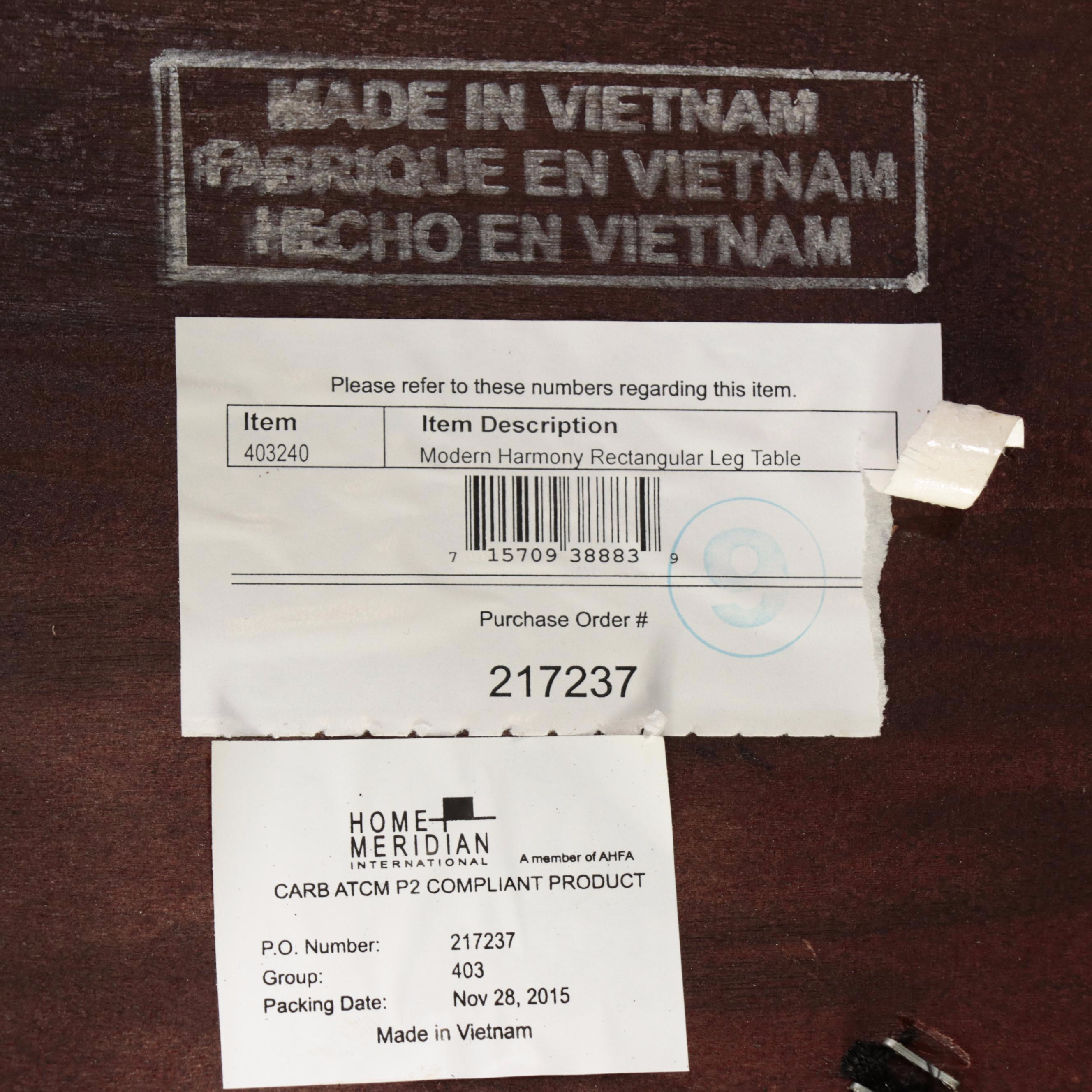 Pulaski Furniture "Modern Harmony" Walnut-Stained Extending Dining Table