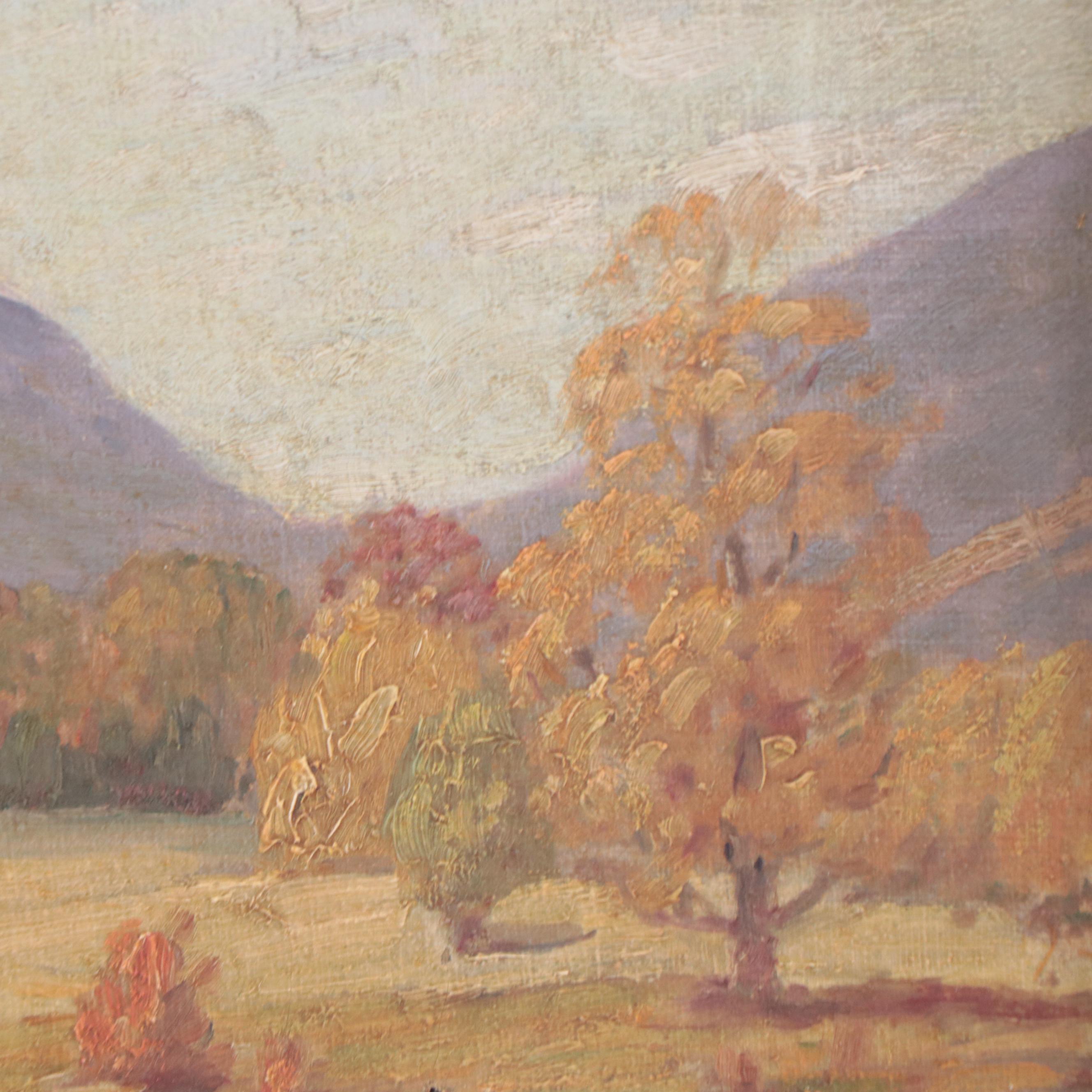 Andrew T. Schwartz Landscape Oil Painting of Mountainous Landscape