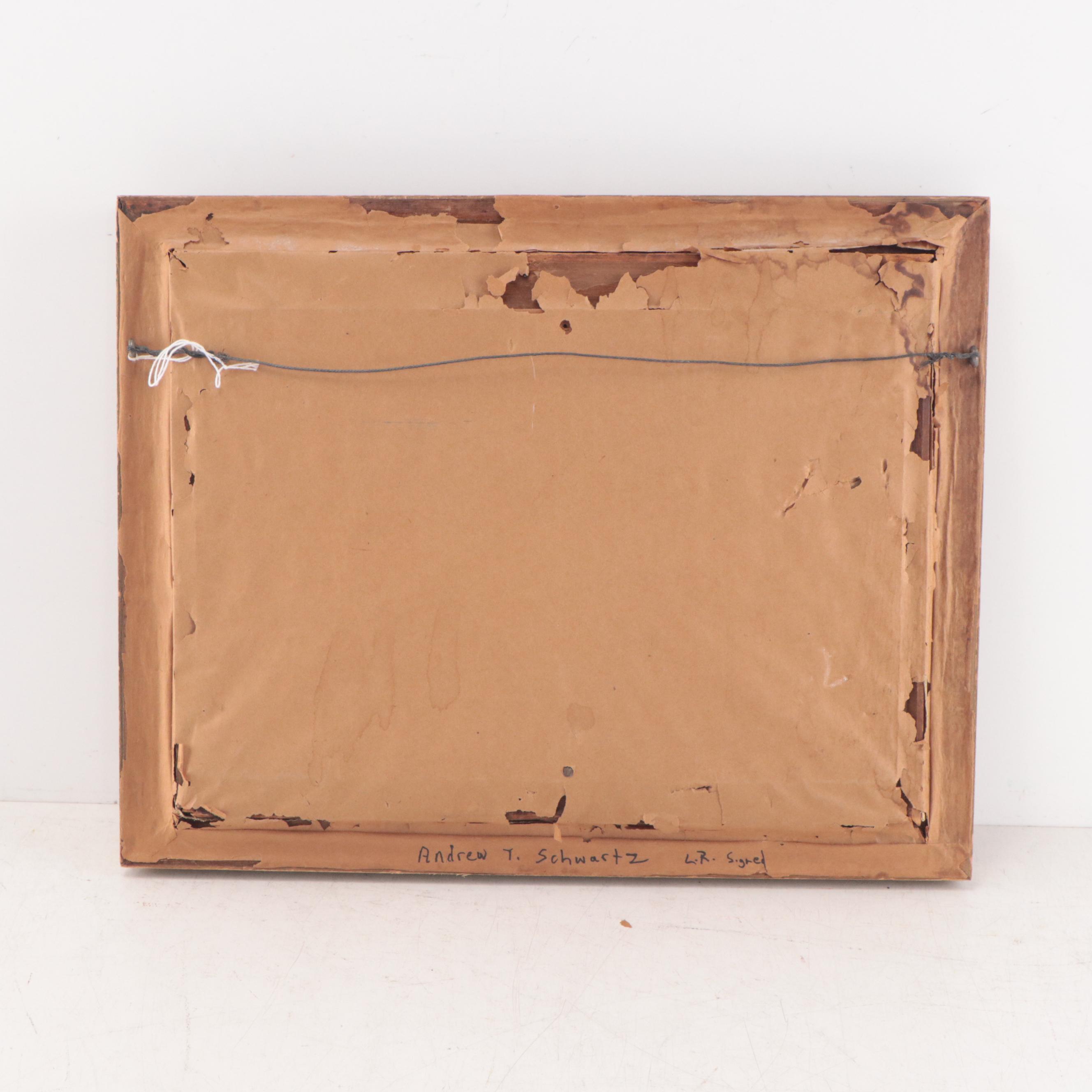 Andrew T. Schwartz Landscape Oil Painting of Mountainous Landscape