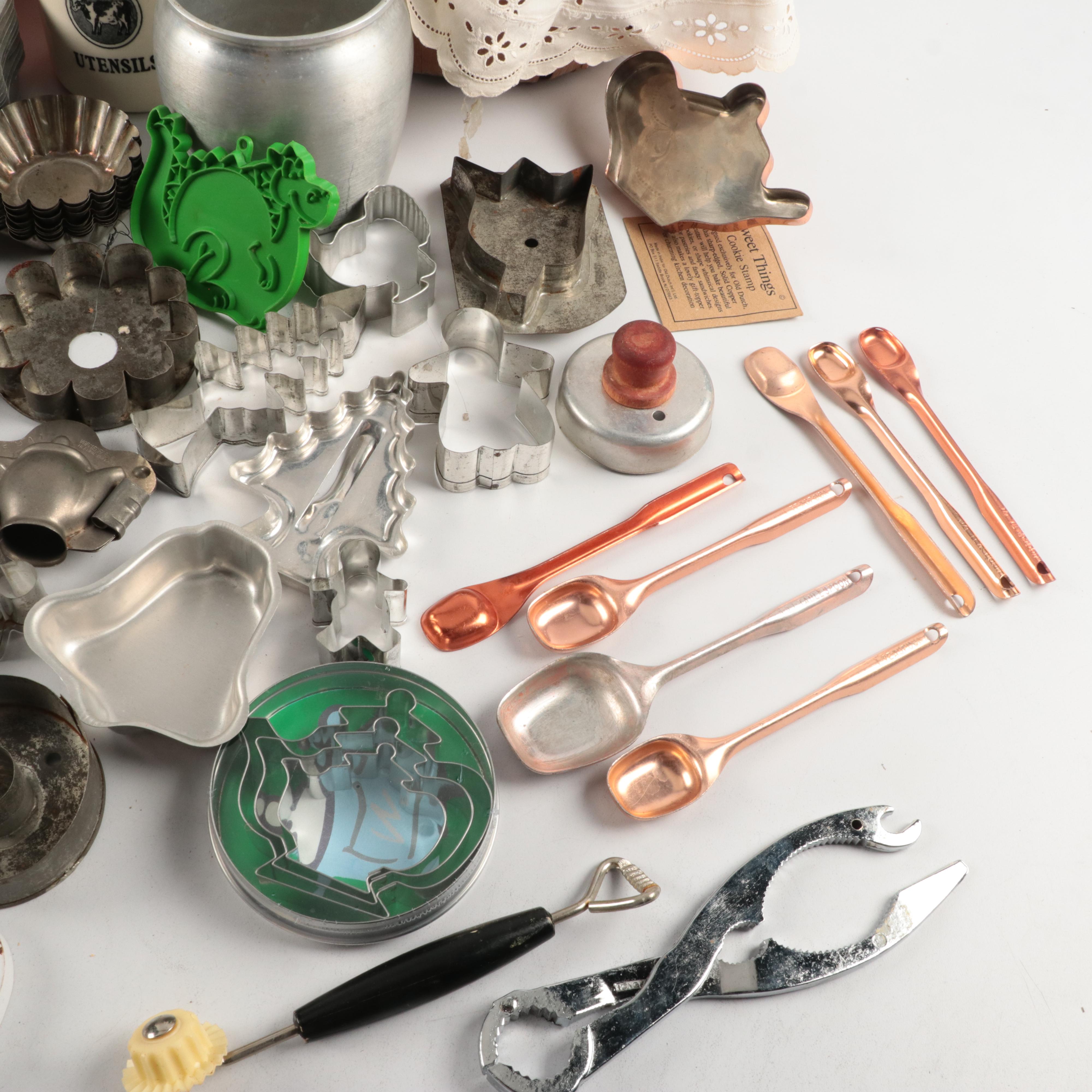 Aluminum Tea Caddy, Metal Cookie Cutters, and More Kitchenalia