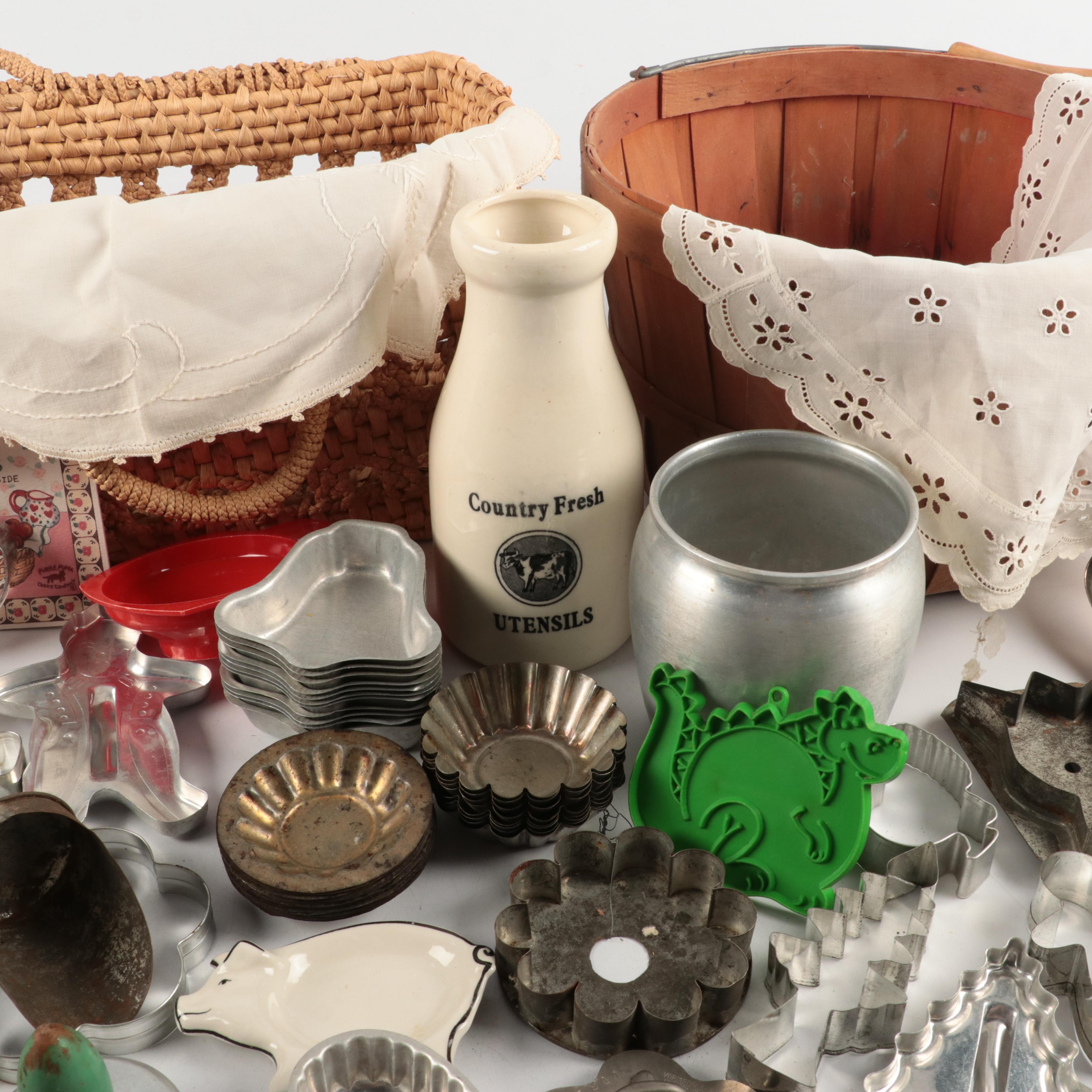 Aluminum Tea Caddy, Metal Cookie Cutters, and More Kitchenalia