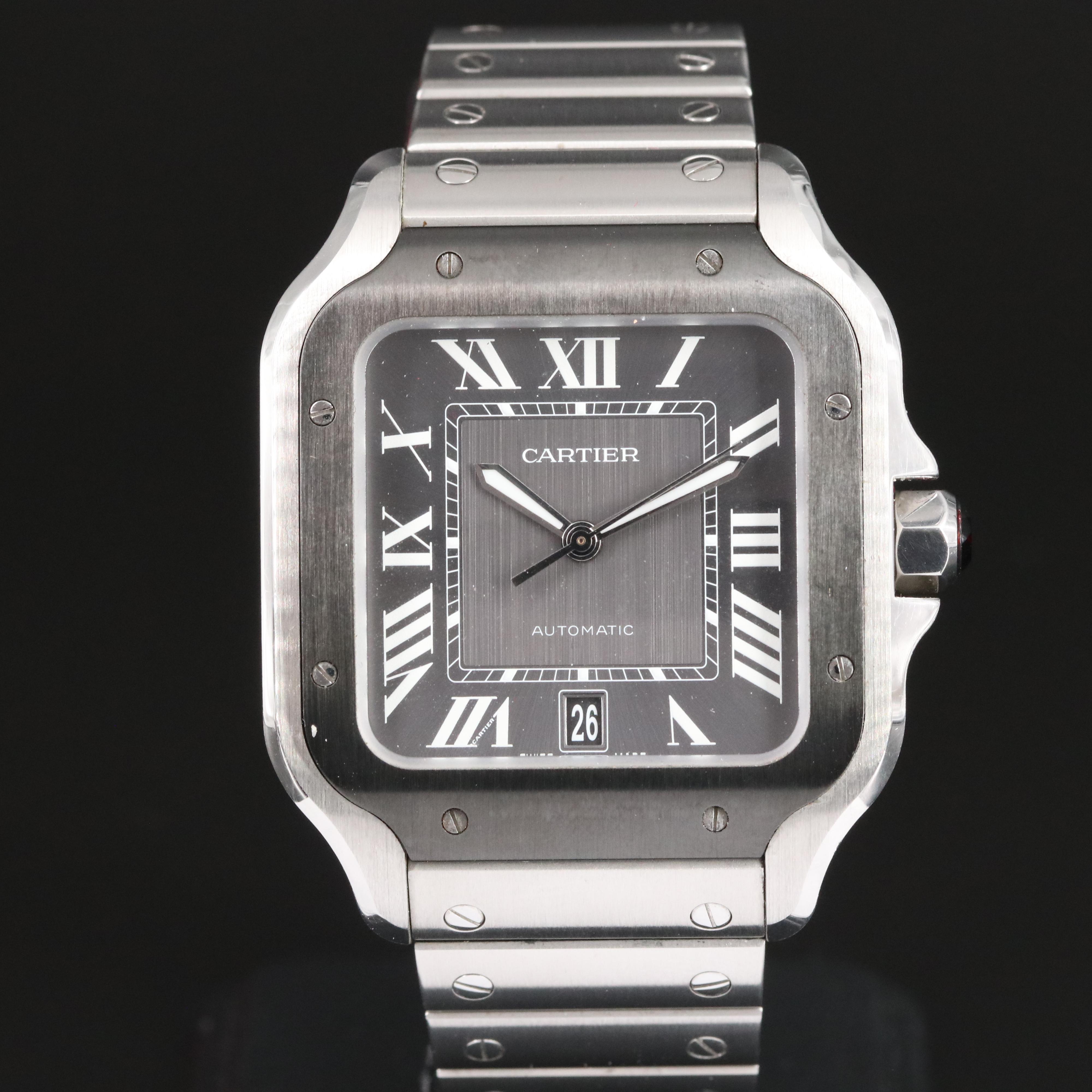 Cartier Santos de Cartier XL Black Dial Automatic Watch