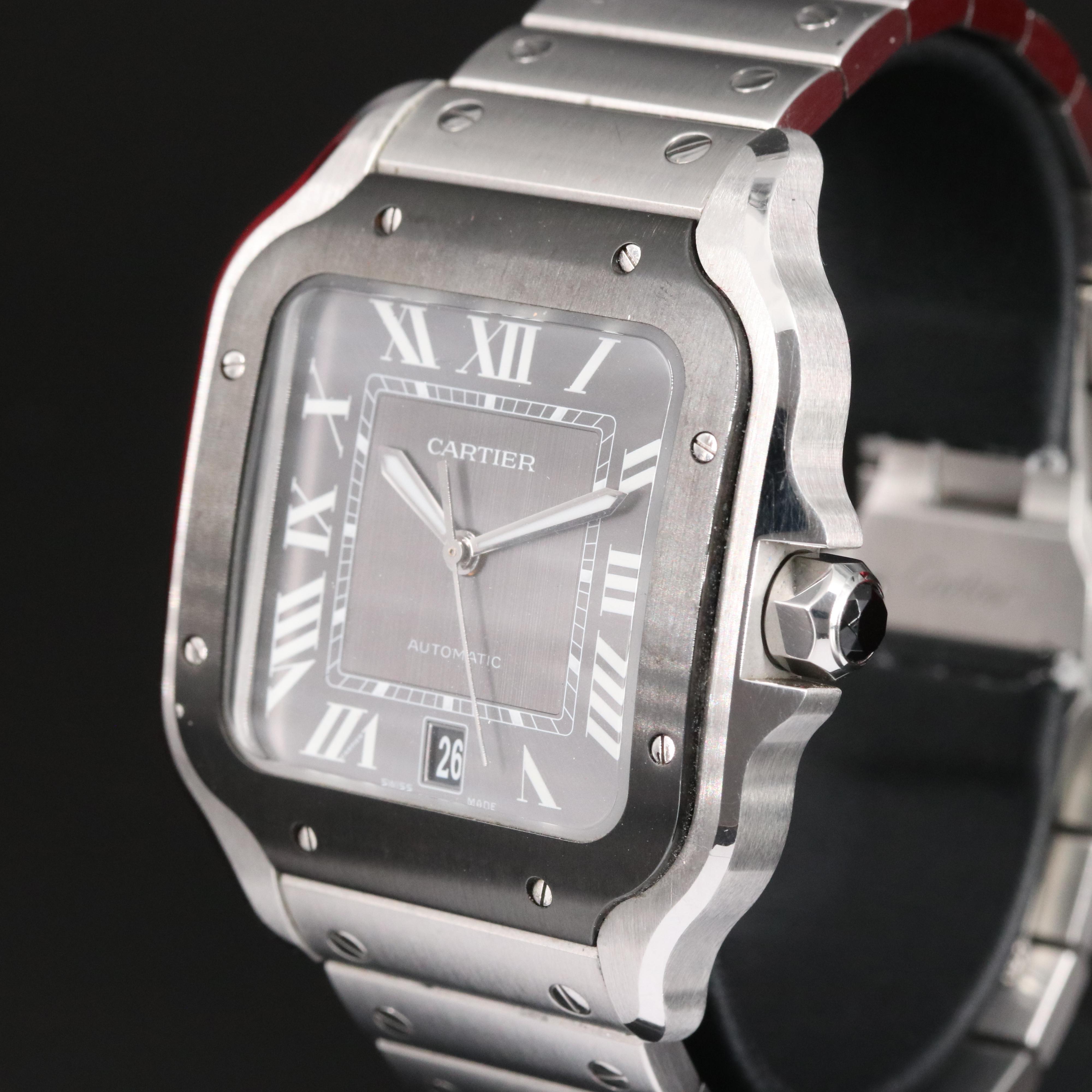 Cartier Santos de Cartier XL Black Dial Automatic Watch