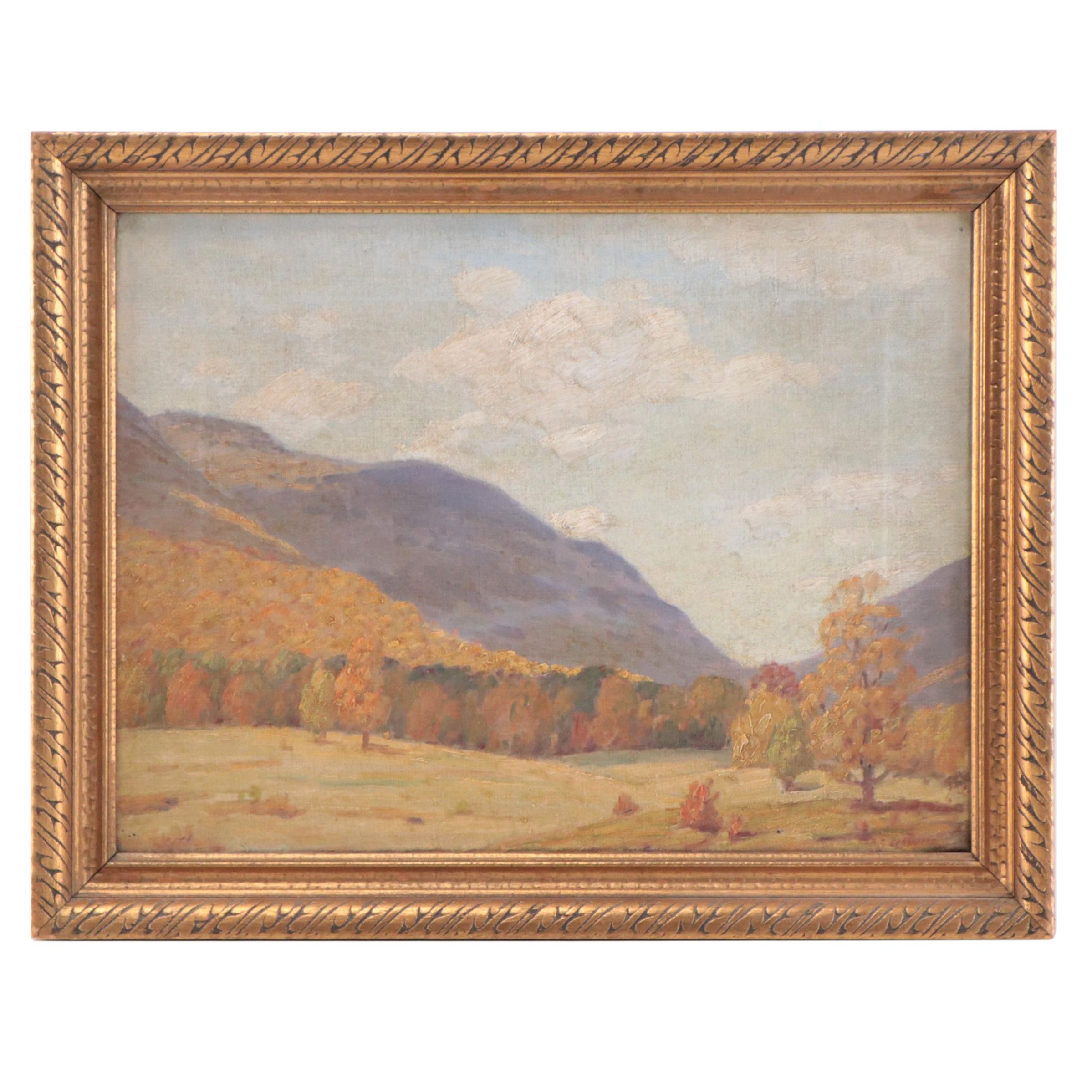 Andrew T. Schwartz Landscape Oil Painting of Mountainous Landscape