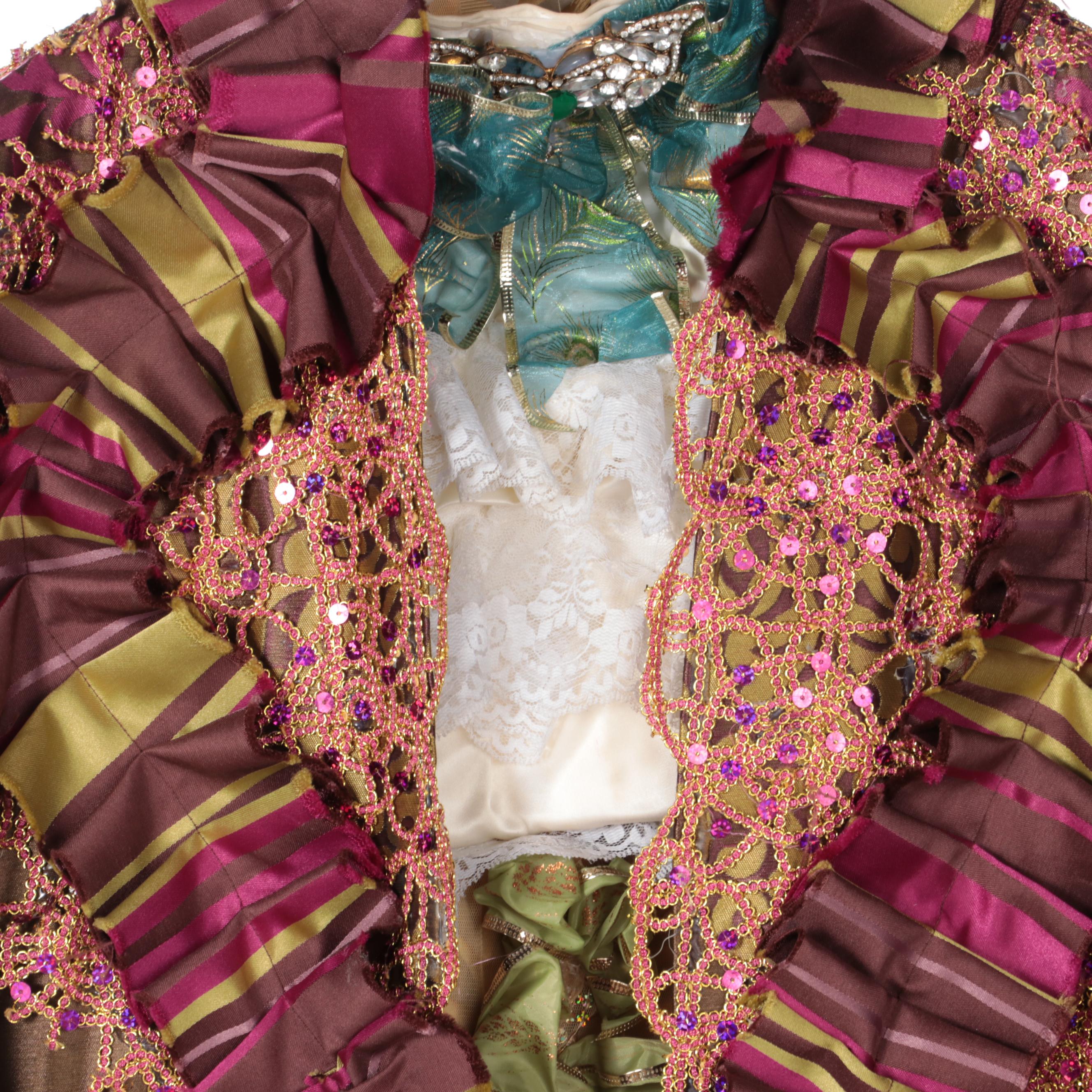 Handmade King Louis XVI Costume with Wig, Scepter, and More