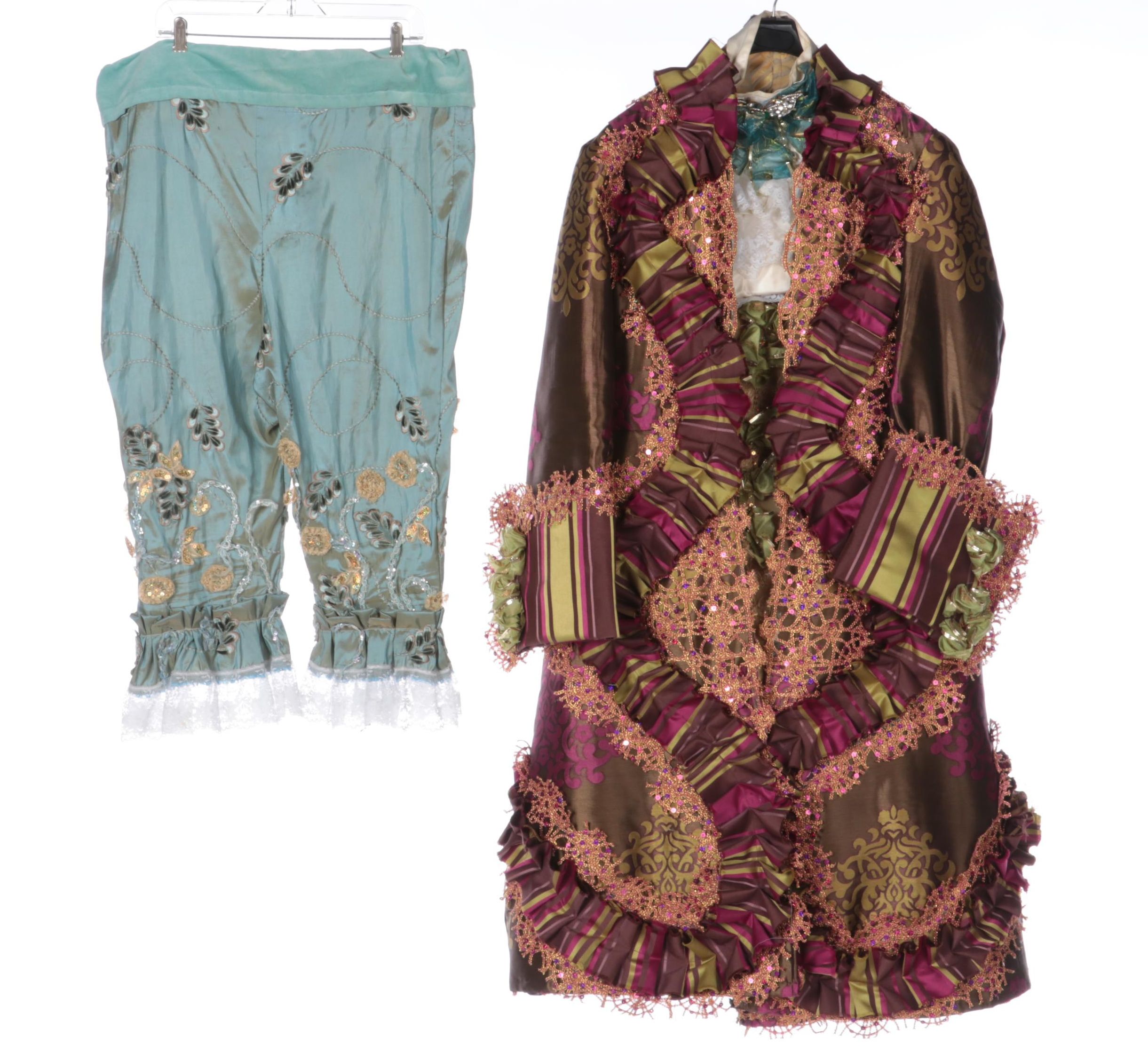 Handmade King Louis XVI Costume with Wig, Scepter, and More