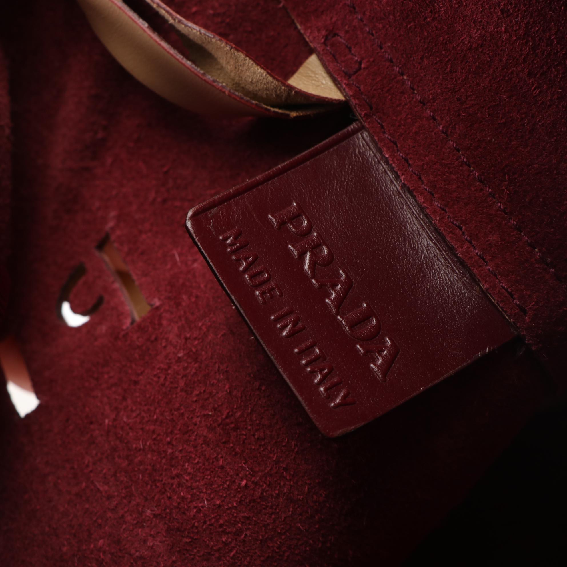 Prada Shopping Tote B10189 in Calfskin Leather with Pouch