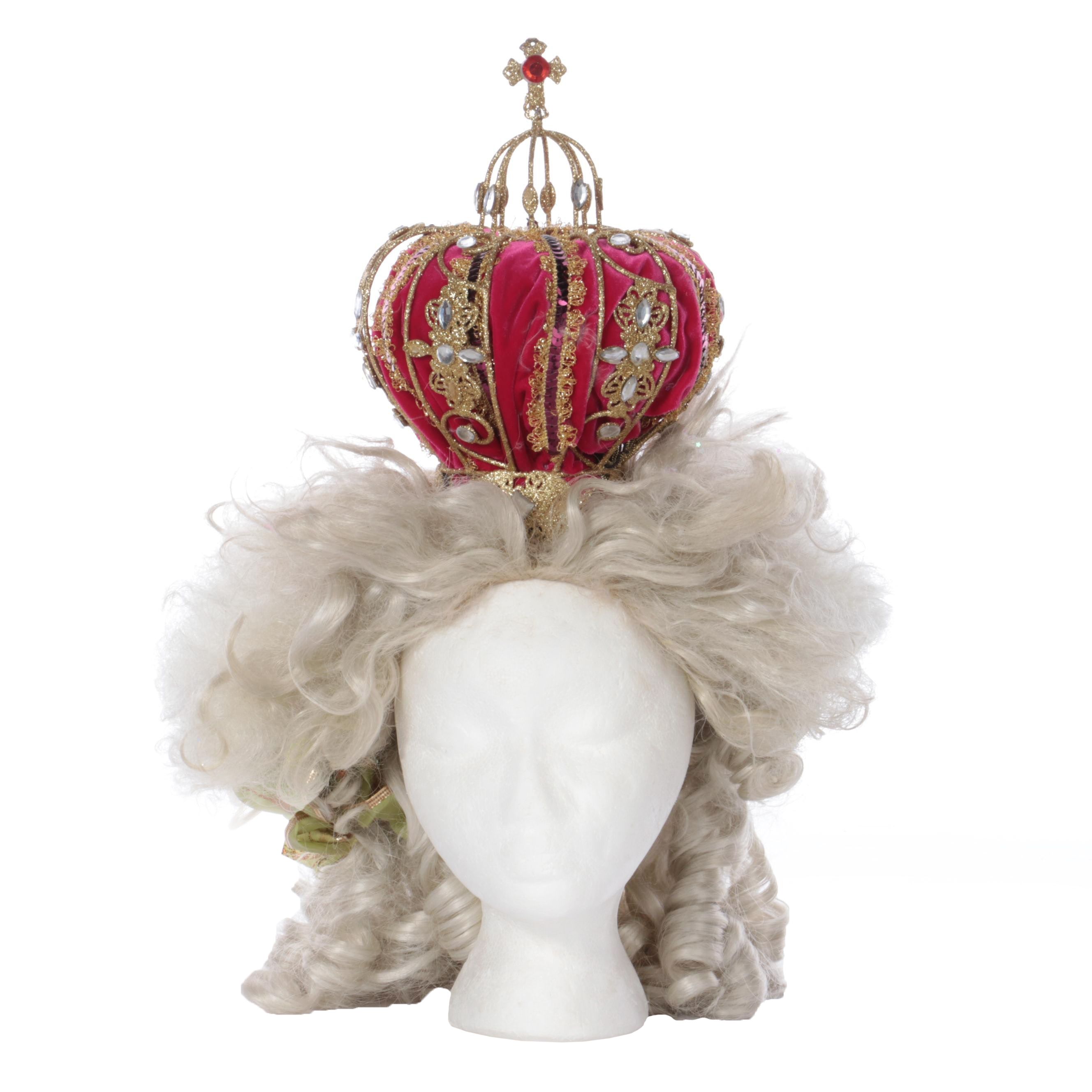 Handmade King Louis XVI Costume with Wig, Scepter, and More