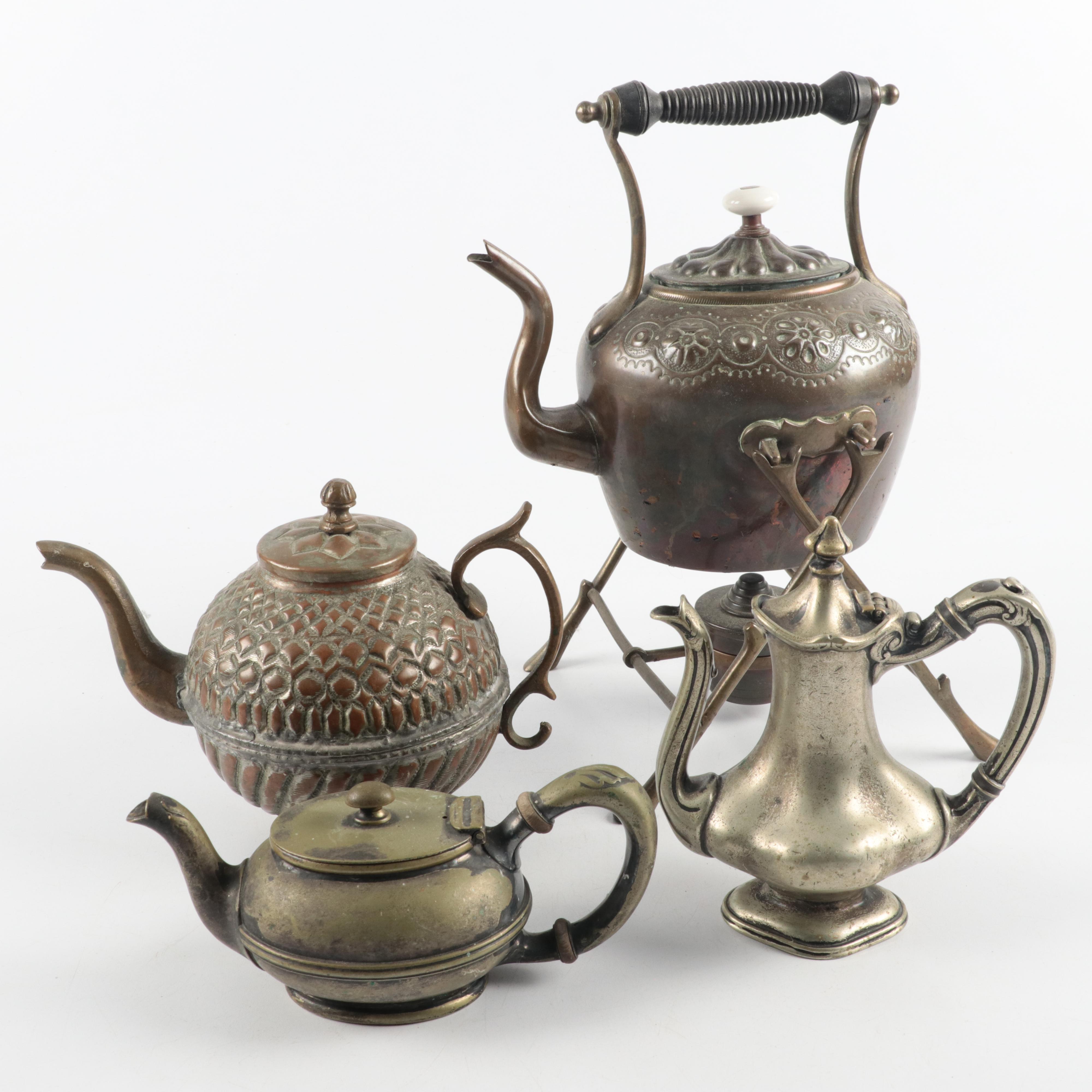 R. Wallace with Other Teapot and Kettle on Stand, Mid to Late 19th