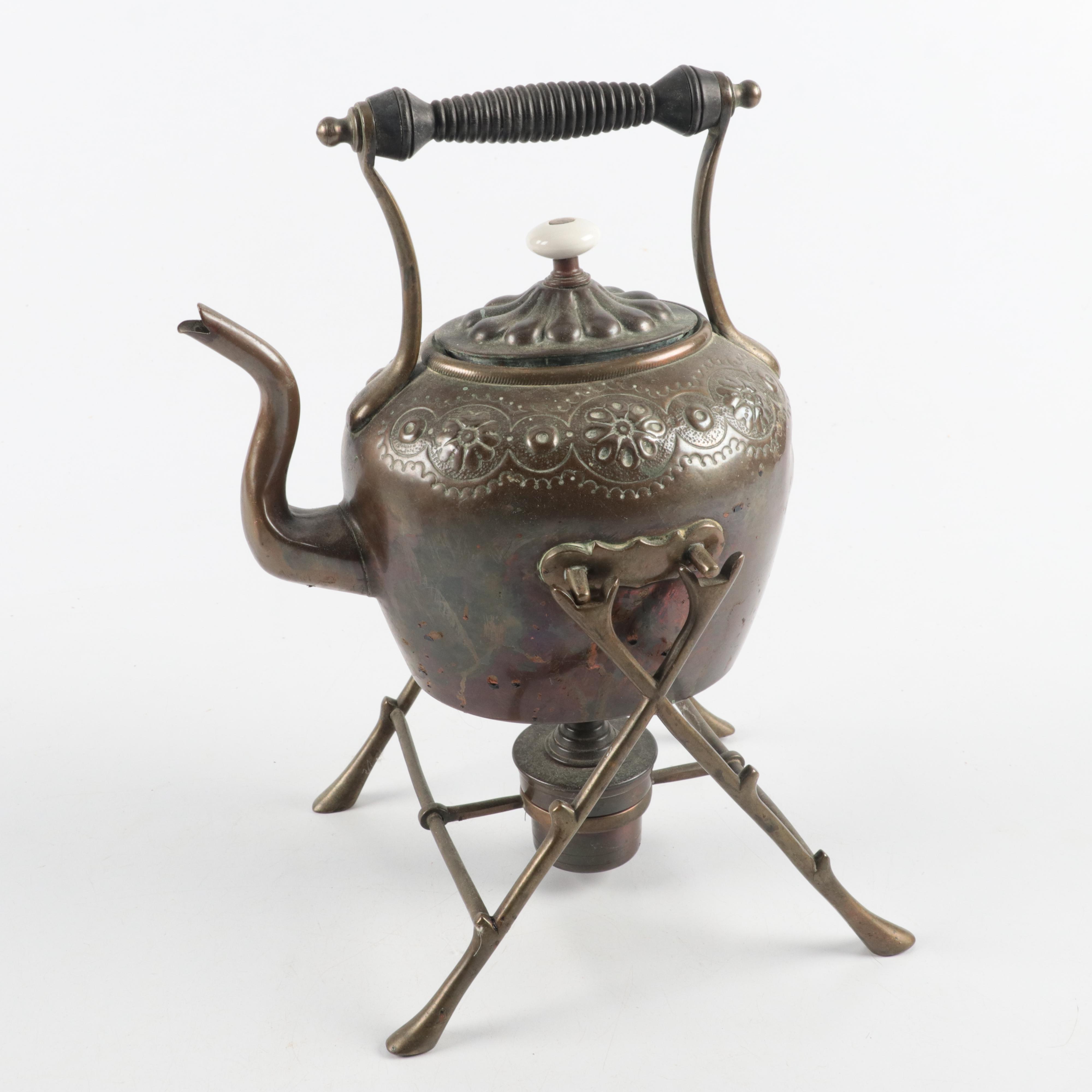 R. Wallace with Other Teapot and Kettle on Stand, Mid to Late 19th Century Everything But The