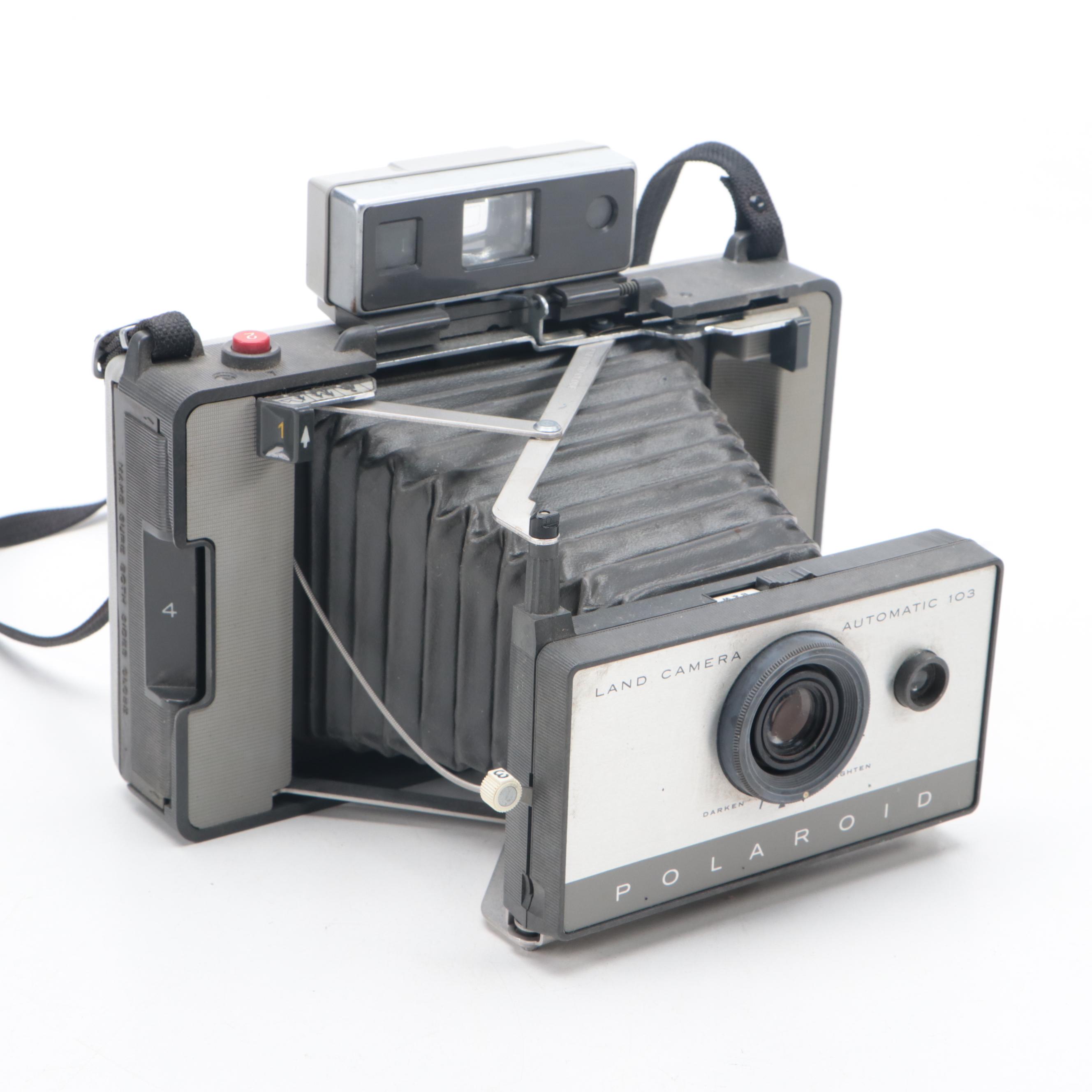 Polaroid Land Camera 103 With and Kodak Pony and Flashbulbs, Accessories