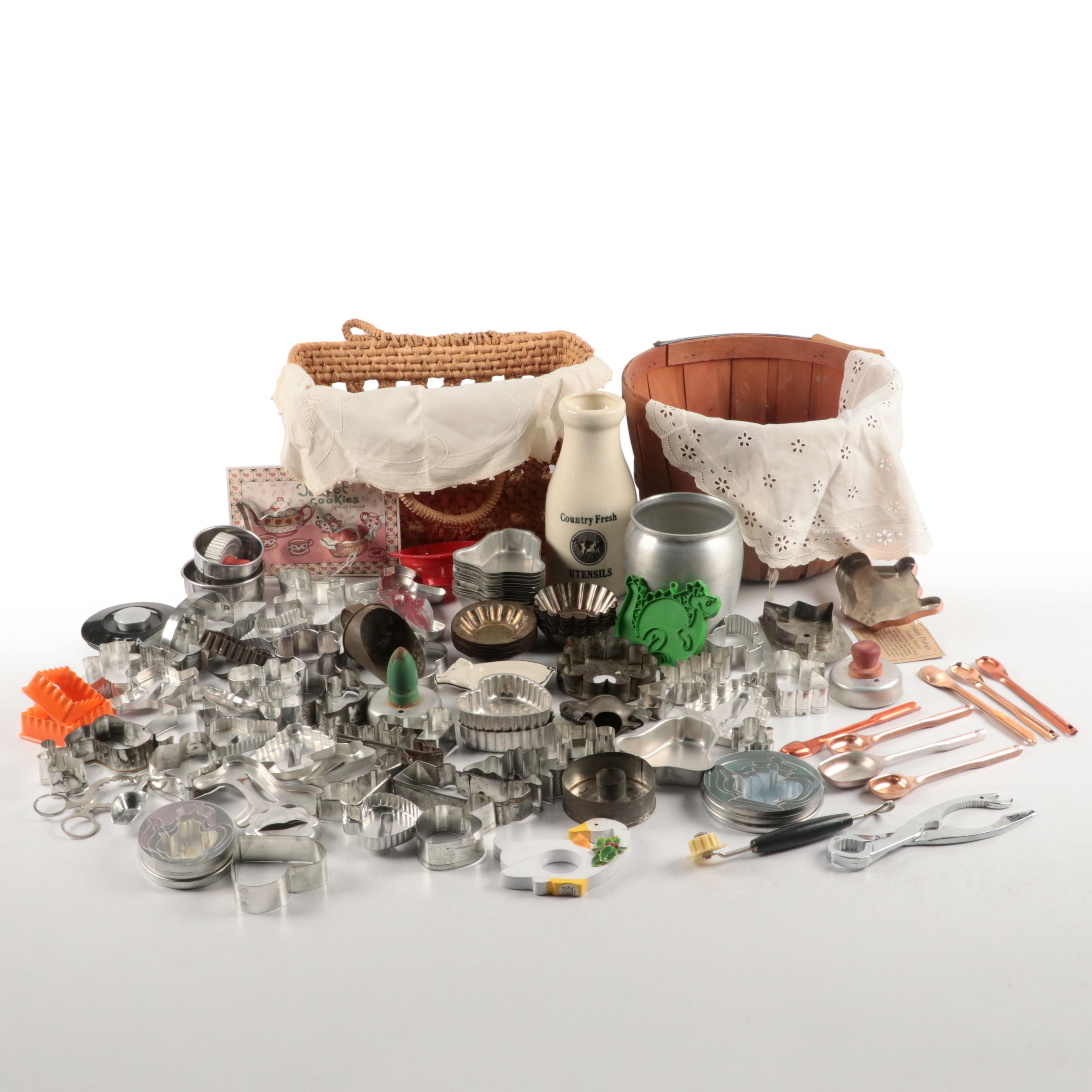 Aluminum Tea Caddy, Metal Cookie Cutters, and More Kitchenalia