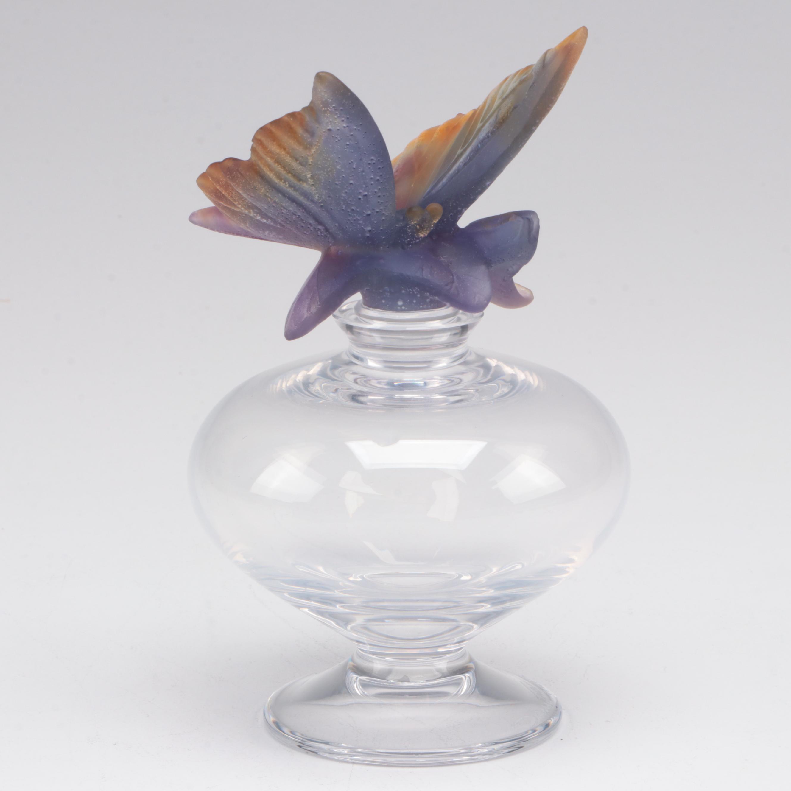 Daum Pate de Verre Butterfly Perfume Bottle with Box
