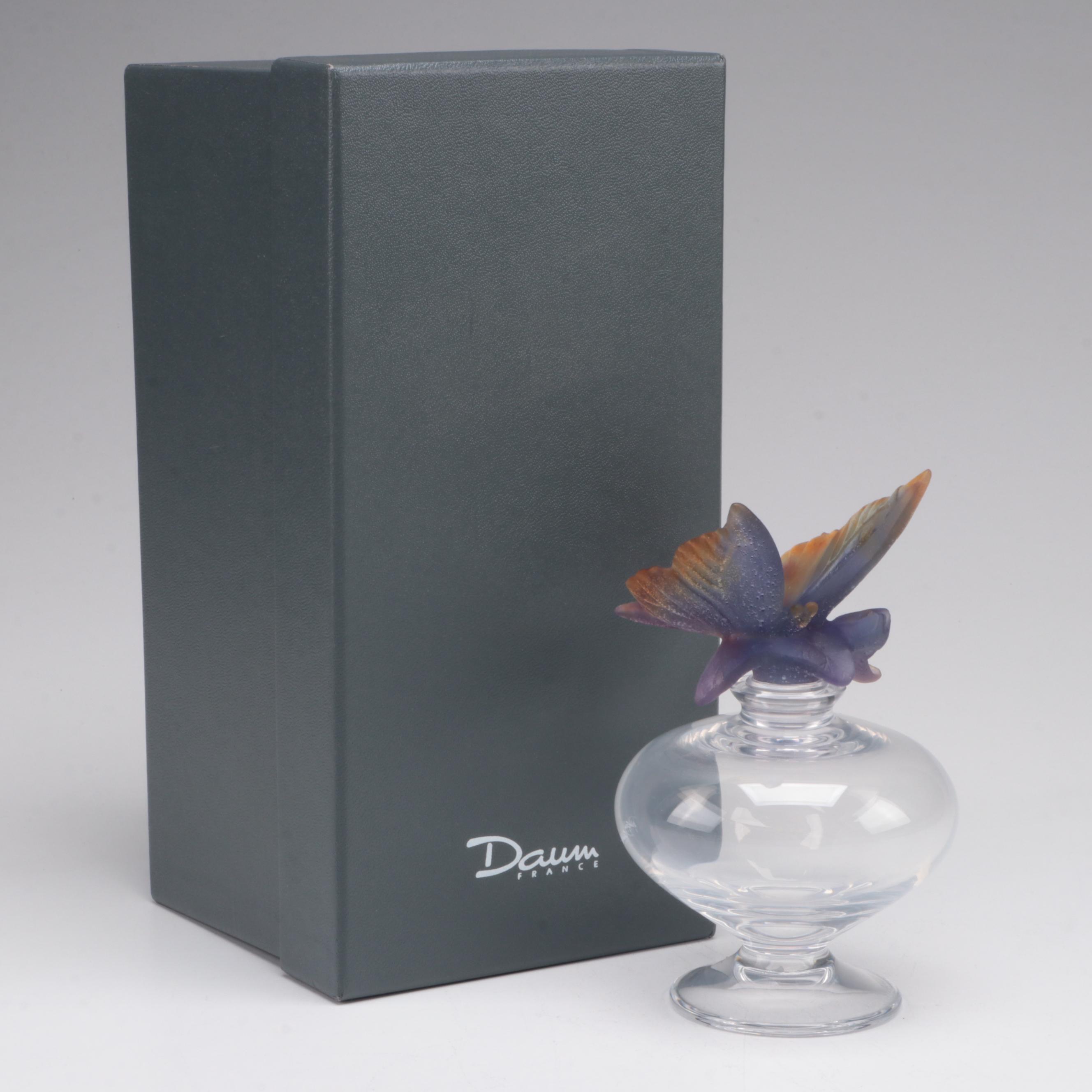 Daum Pate de Verre Butterfly Perfume Bottle with Box