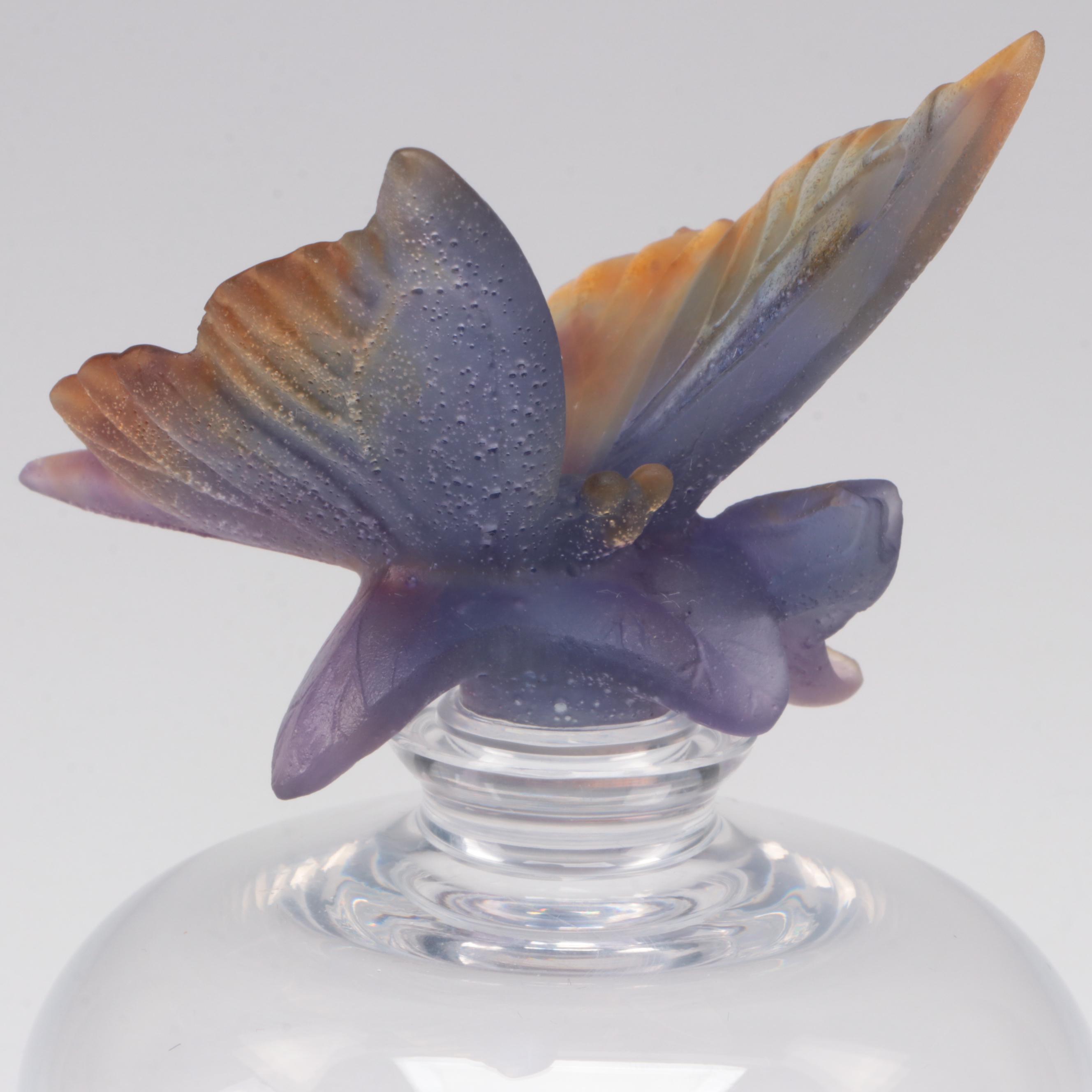 Daum Pate de Verre Butterfly Perfume Bottle with Box