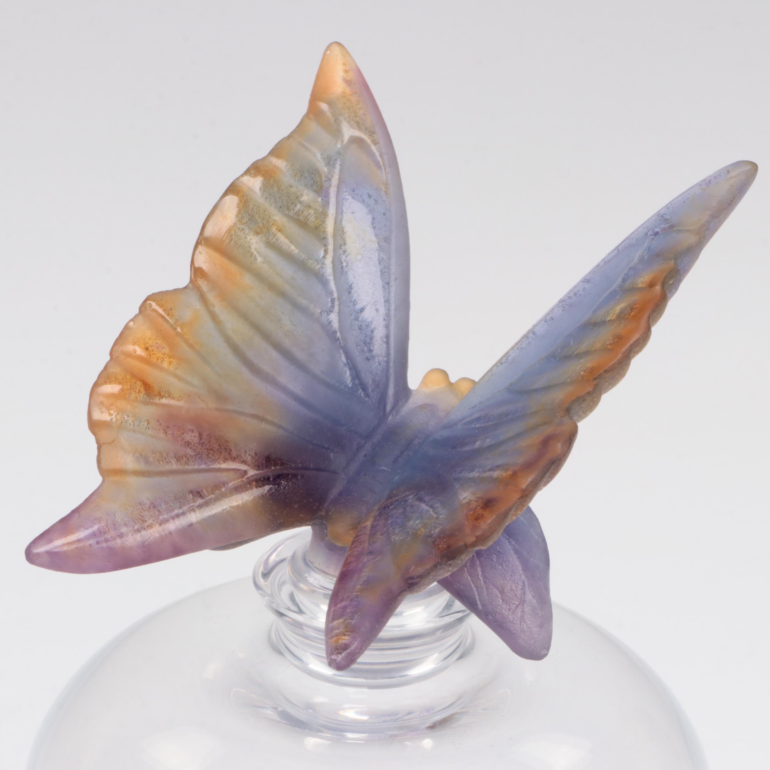 Daum Pate de Verre Butterfly Perfume Bottle with Box