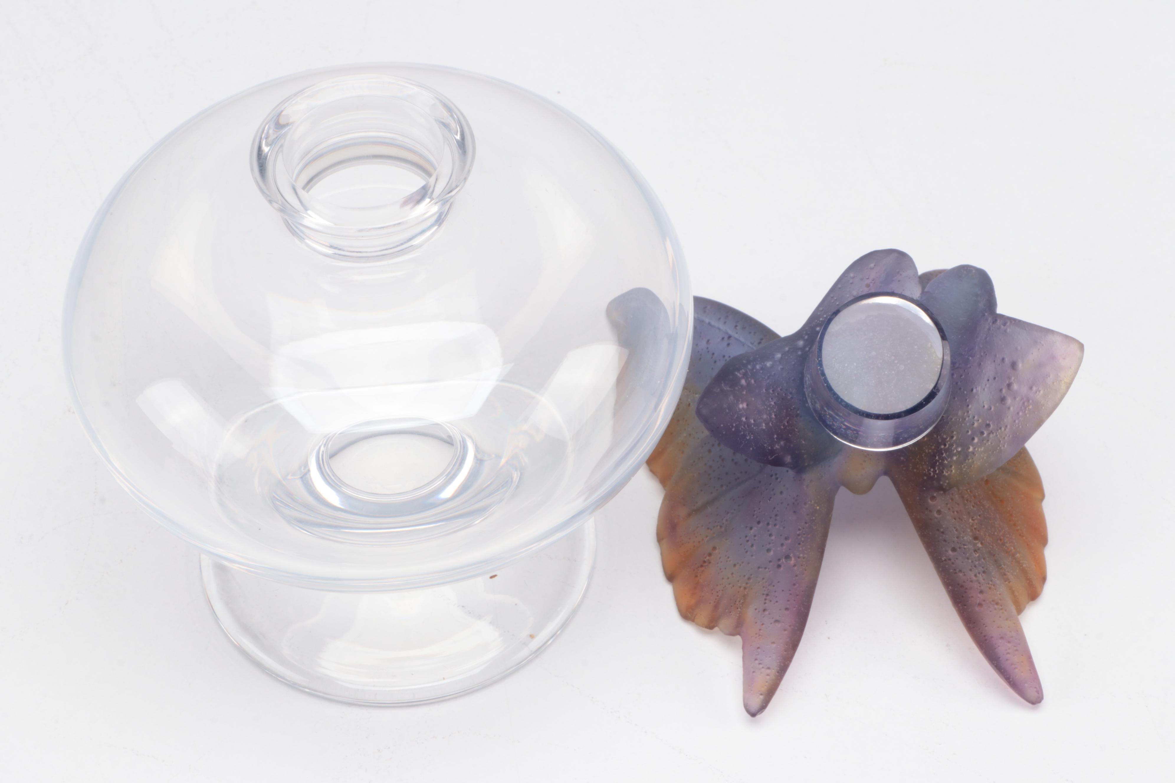 Daum Pate de Verre Butterfly Perfume Bottle with Box