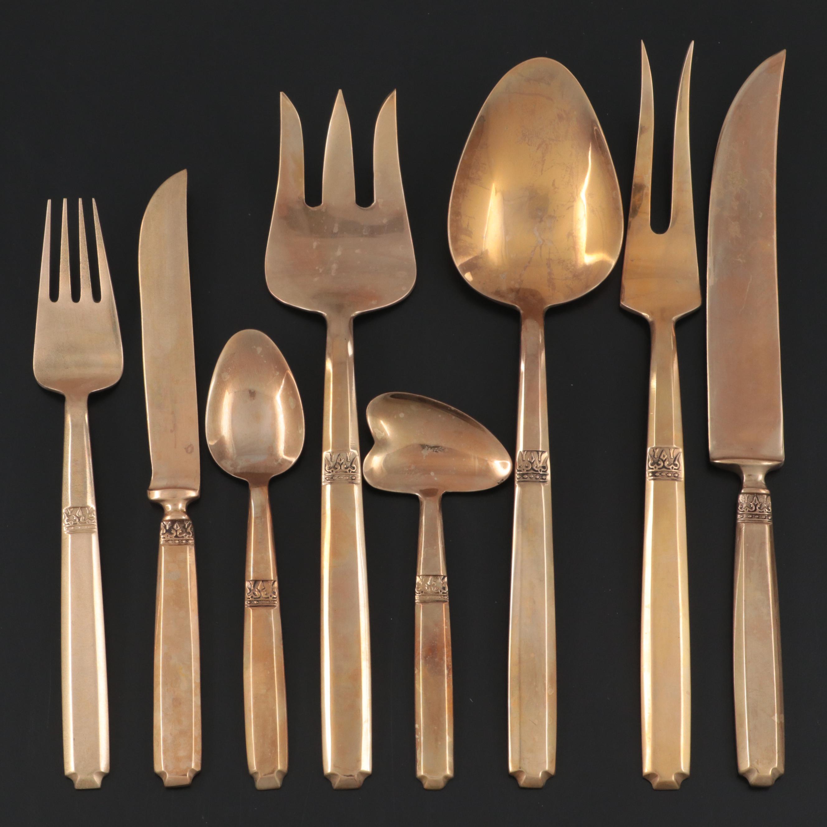 Thai Nickel Bronze King's Design Flatware EBTH