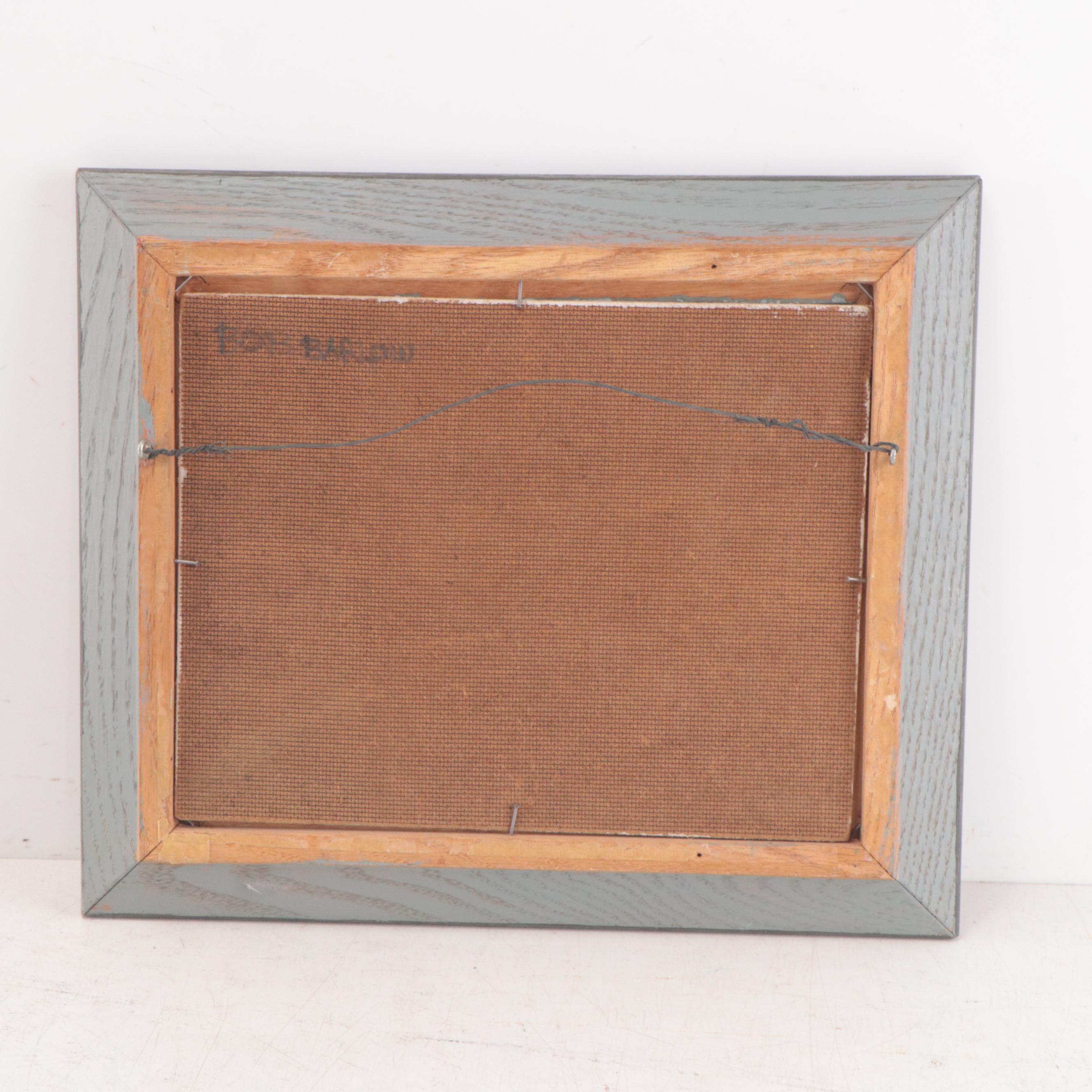 Bob Barlow Oil Painting of Winter Landscape