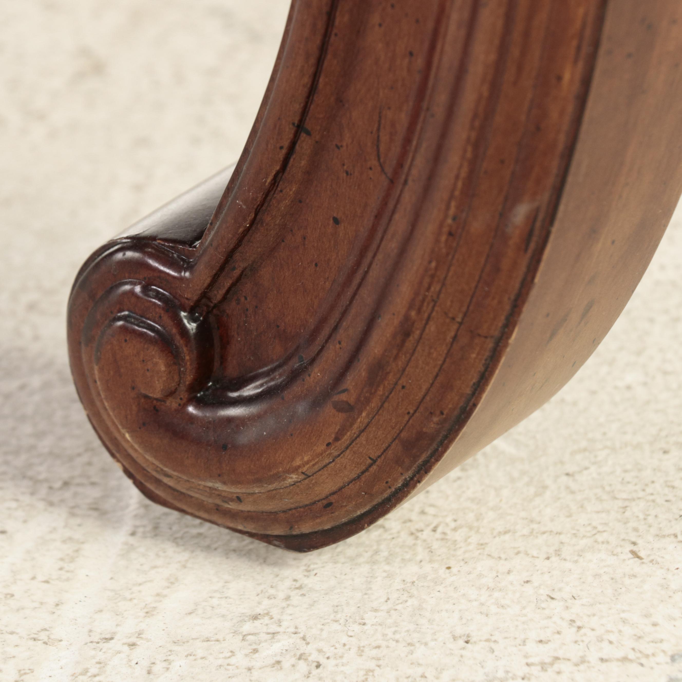 Henredon Chinese Style Hardwood Extension Dining Table and Six Chairs