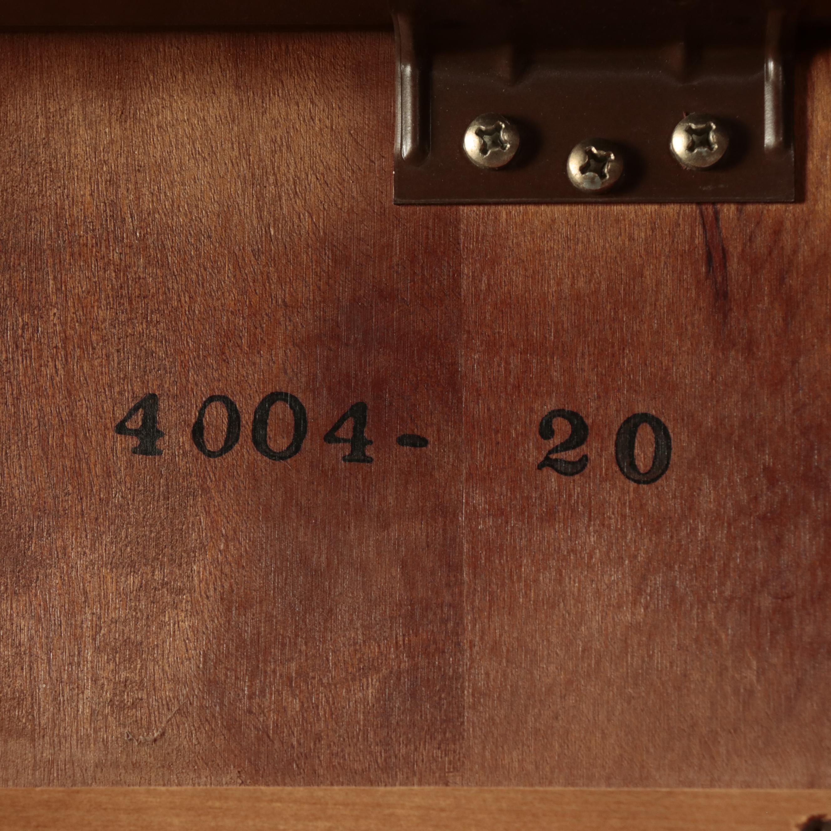 Henredon Chinese Style Hardwood Extension Dining Table and Six Chairs