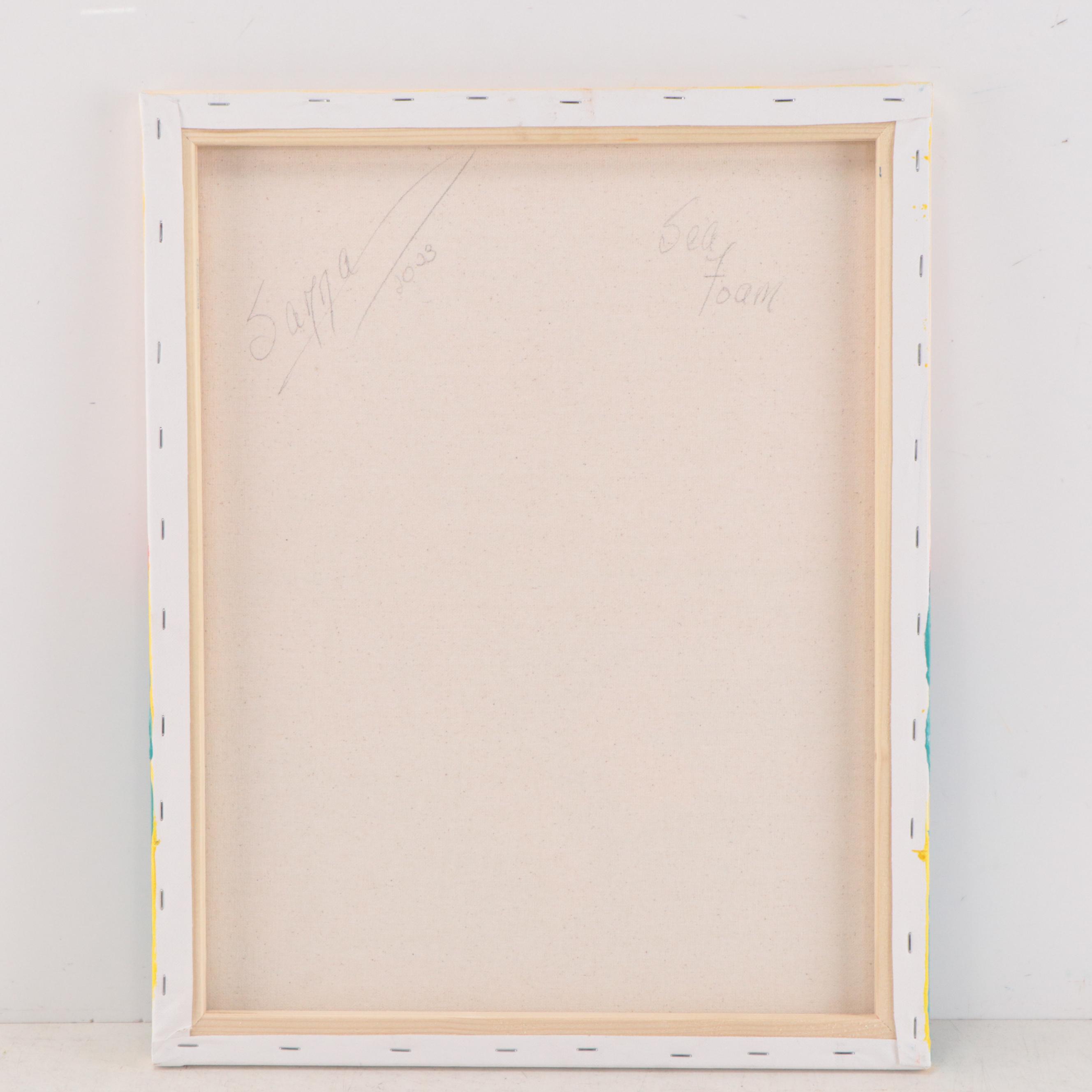 Sanna Abstract Acrylic Painting "Sea Foam," 2023