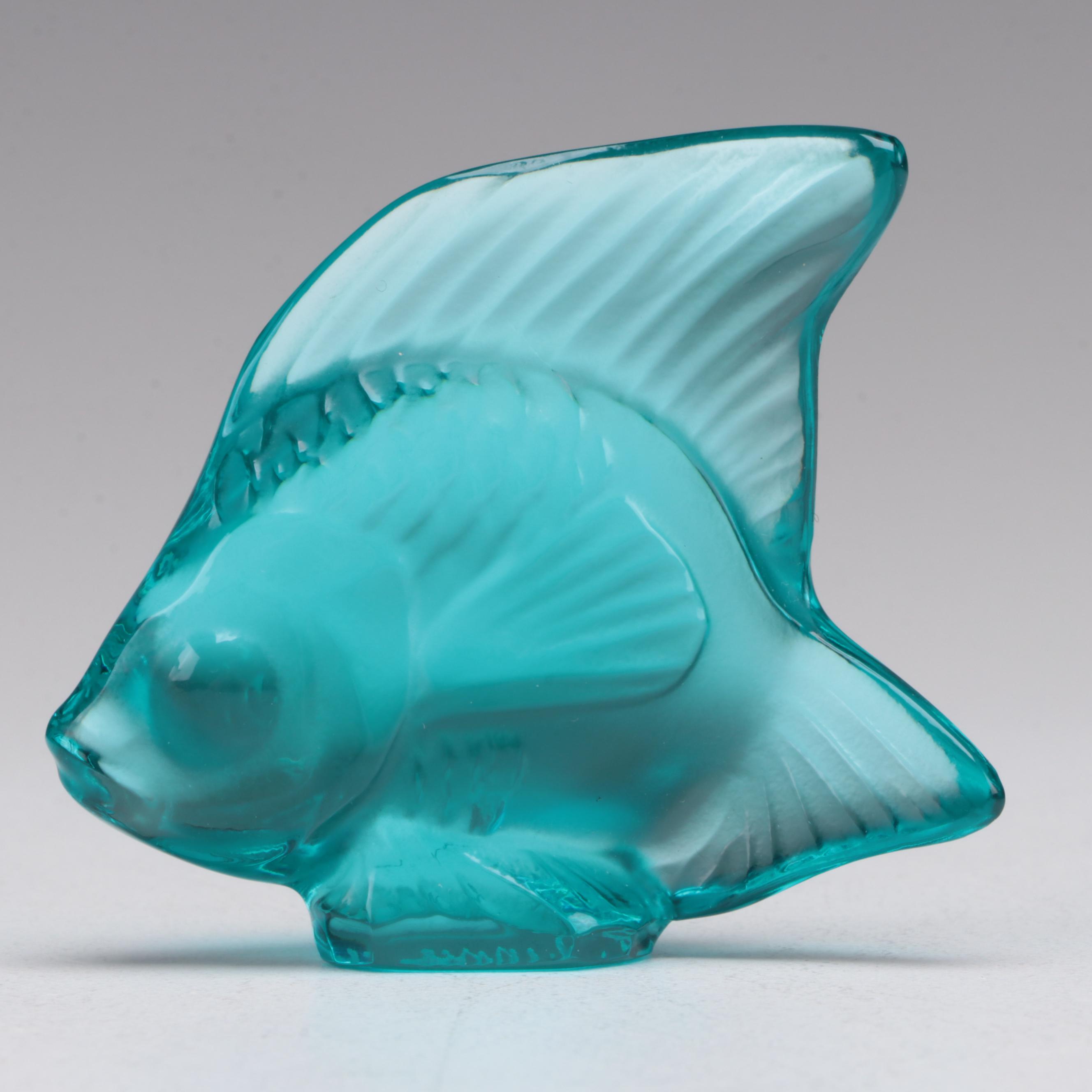 Lalique Crystal Fish Figurines