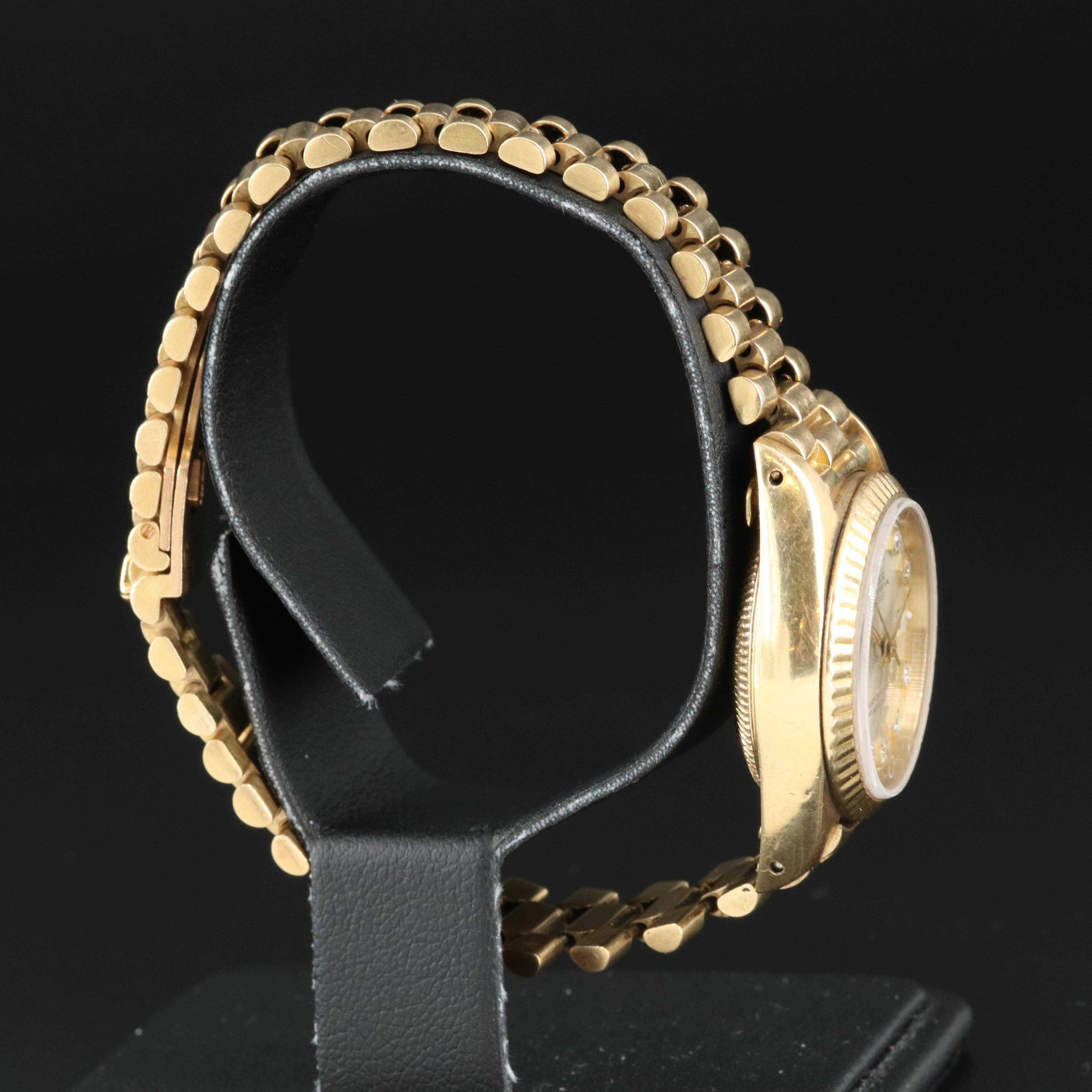 1982 Rolex Custom Diamond Dial Datejust Watch