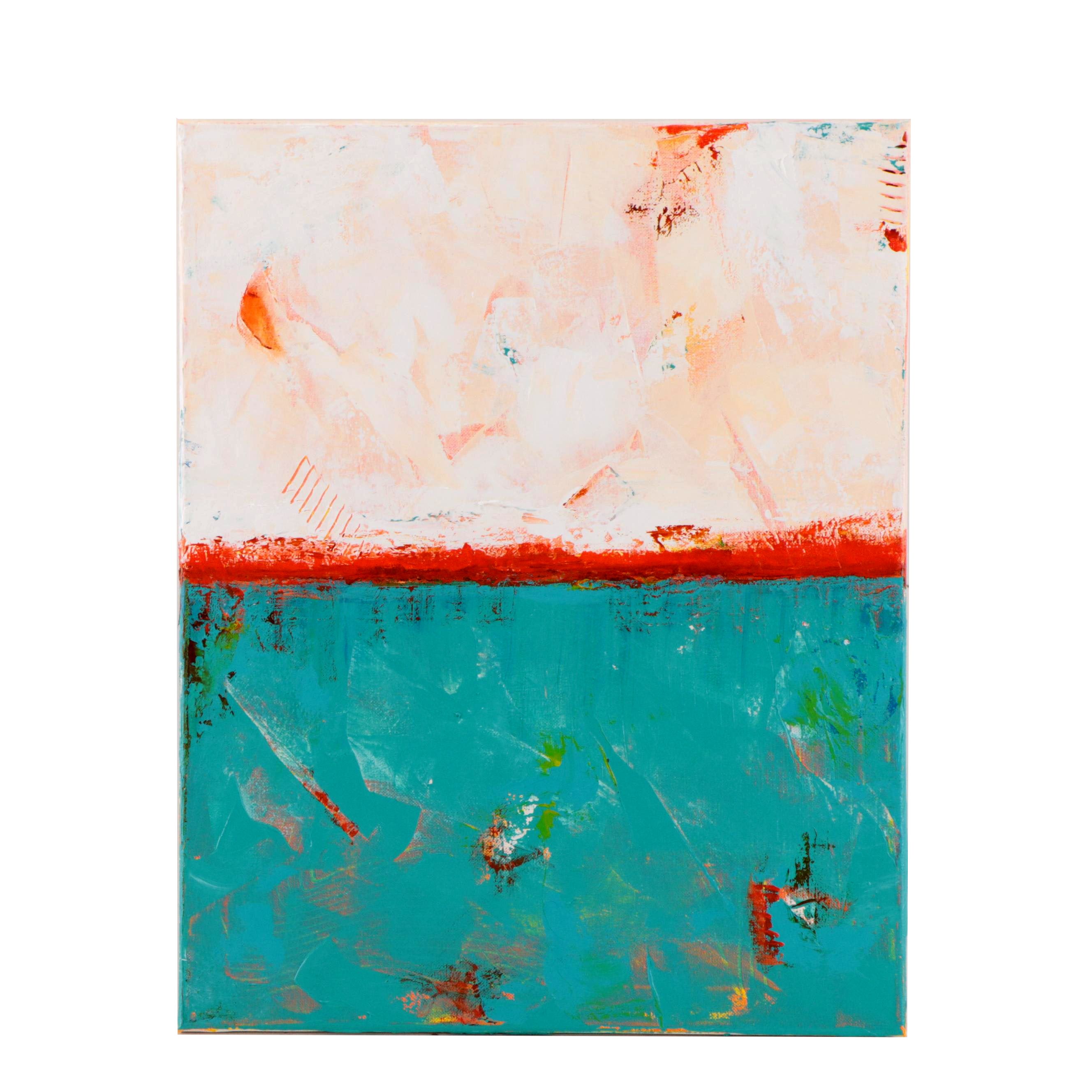 Sanna Abstract Acrylic Painting "Sea Foam," 2023