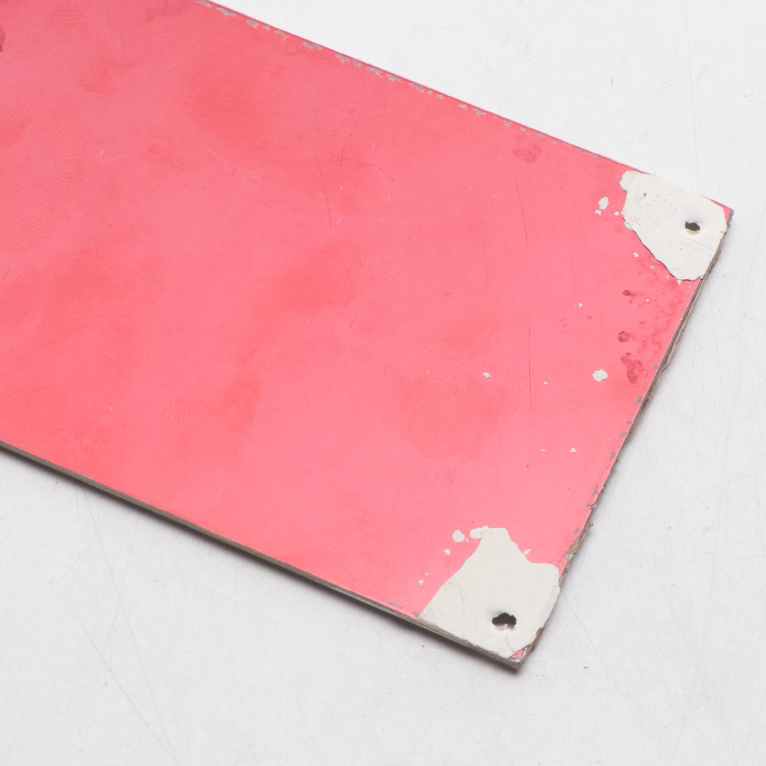 Coin Operated Bathroom Stall Door Lock with Other Bathroom Signs, Early 20th C