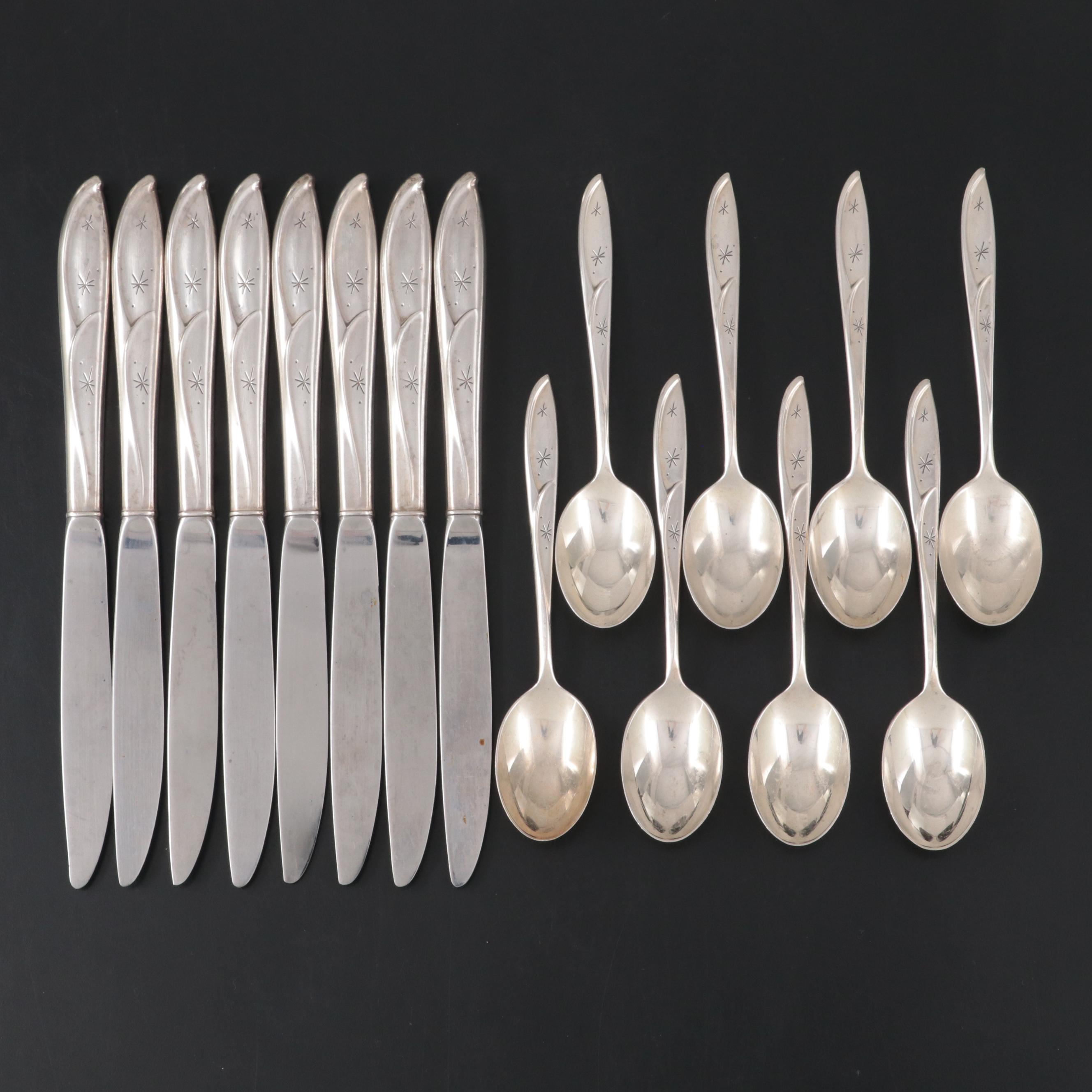 Fine Arts Sterling "Romance of the Stars" Sterling Silver Flatware, Mid-20th C.