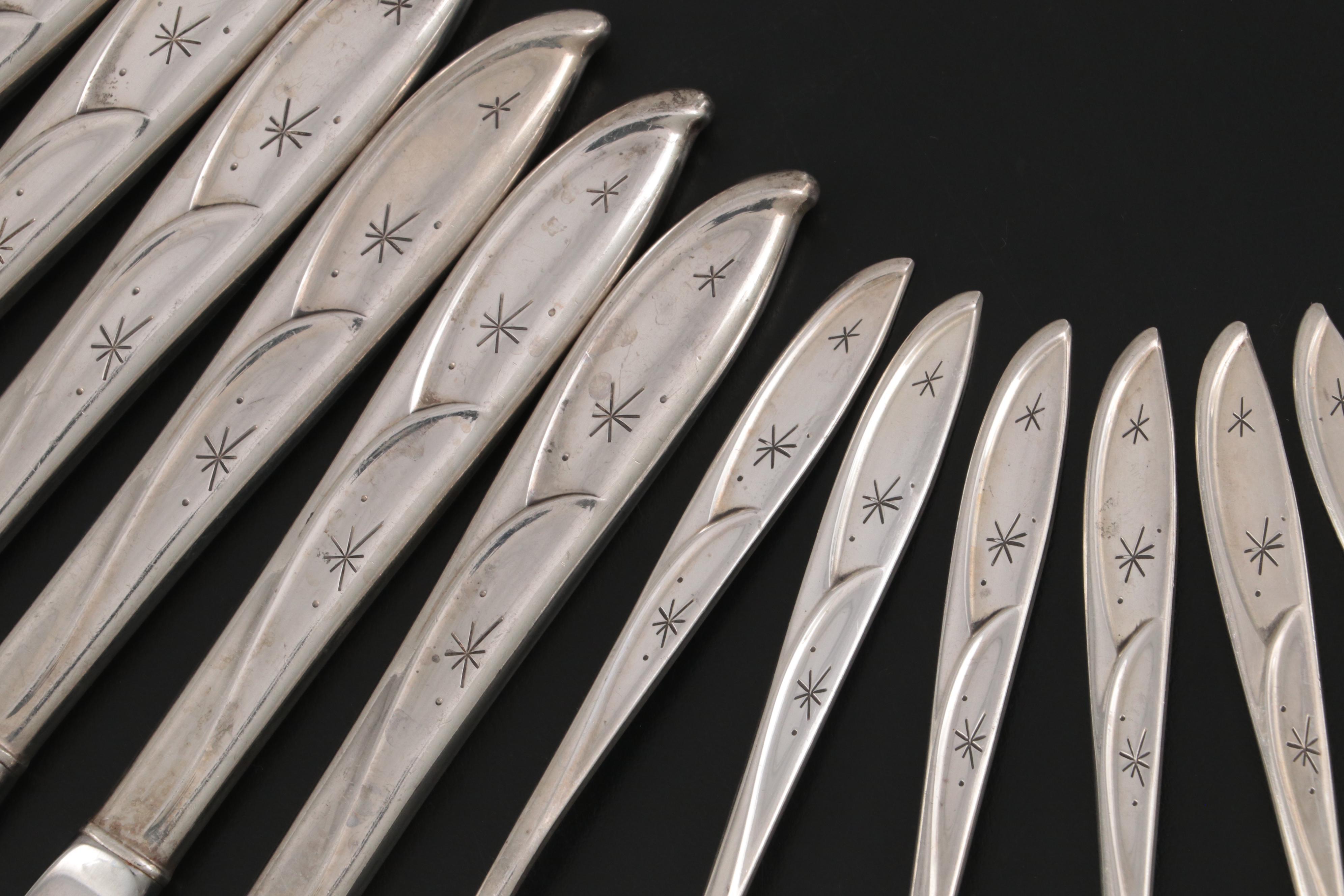 Fine Arts Sterling "Romance of the Stars" Sterling Silver Flatware, Mid-20th C.