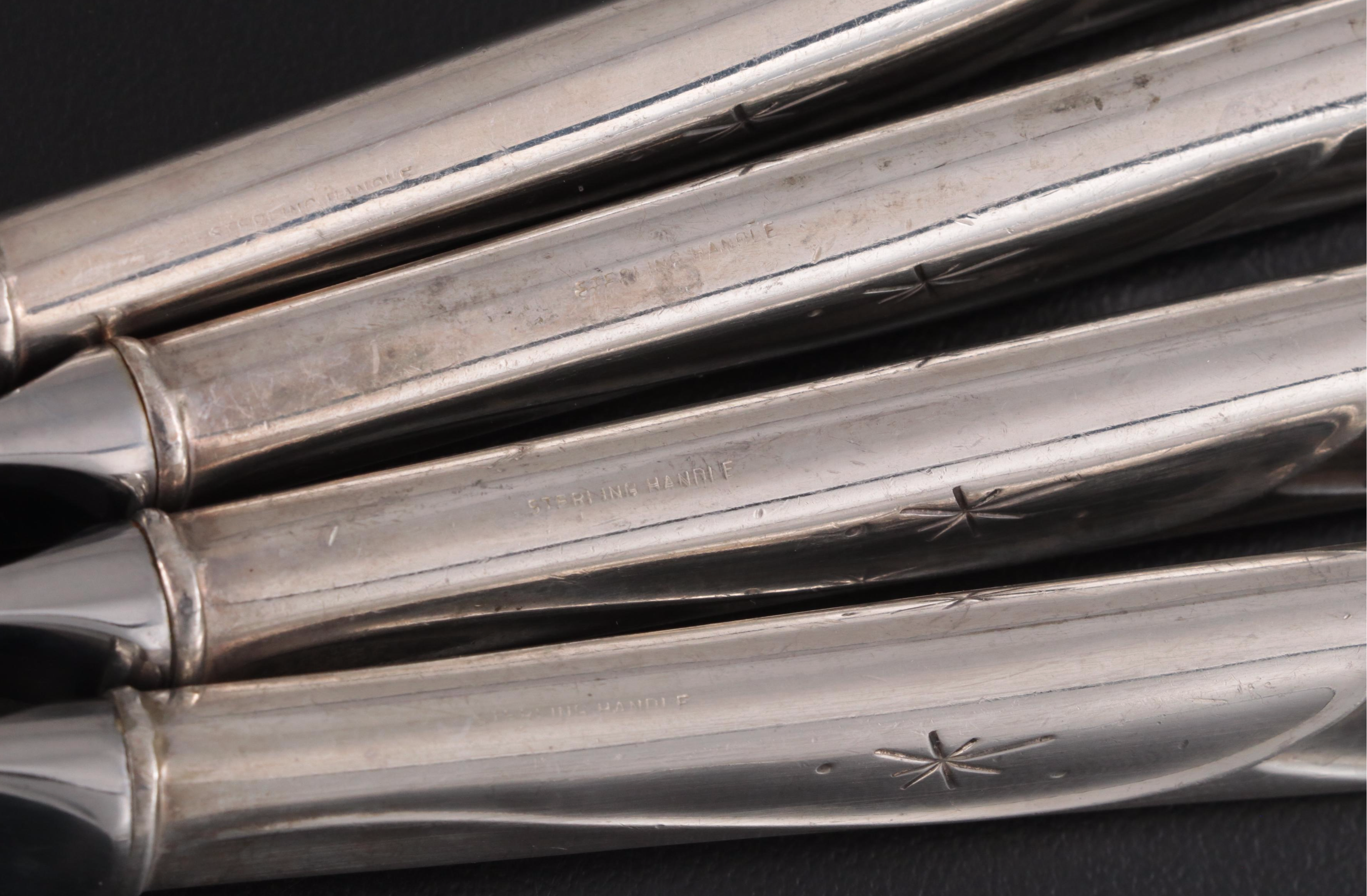 Fine Arts Sterling "Romance of the Stars" Sterling Silver Flatware, Mid-20th C.