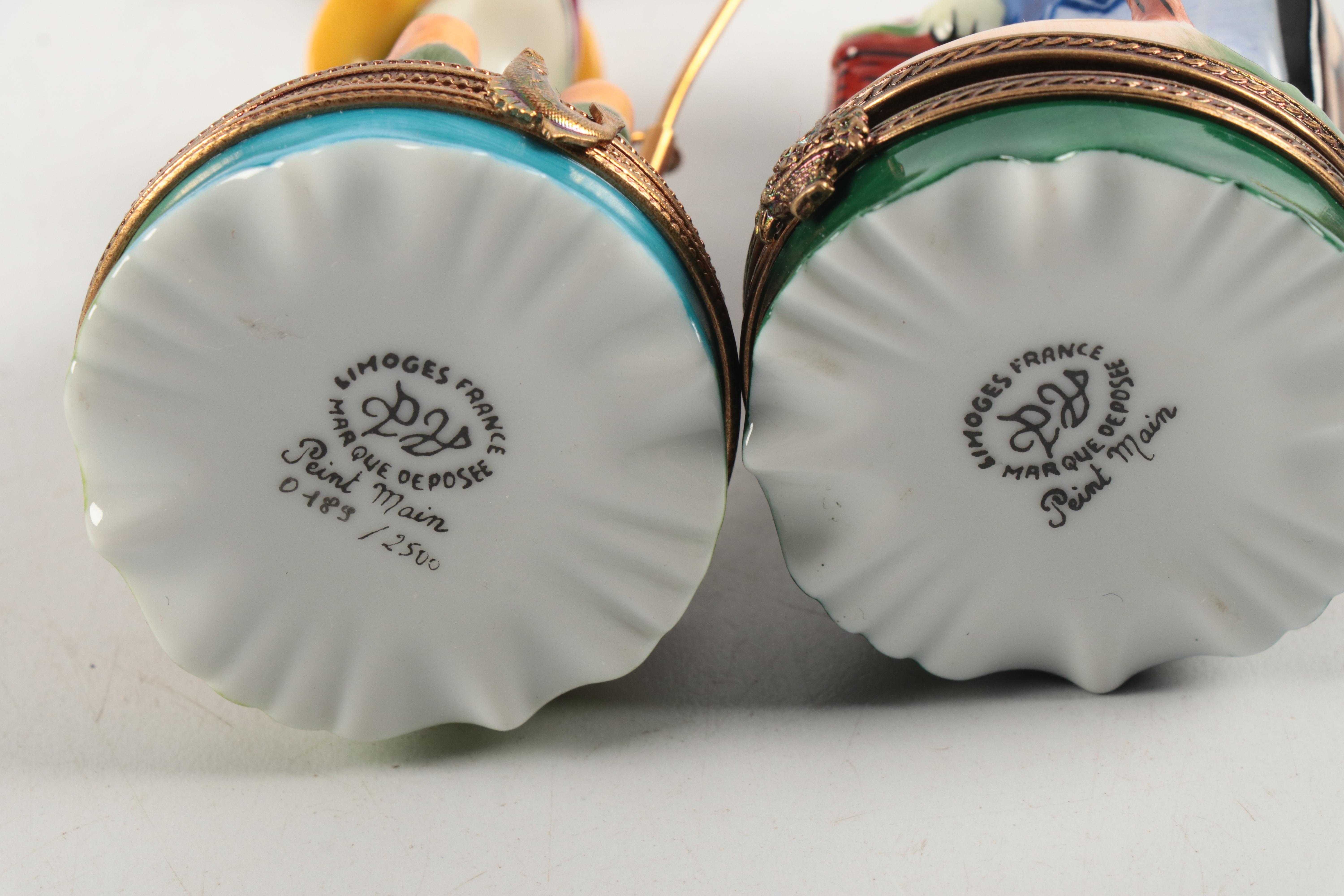 French Limoges Porcelain Boxes