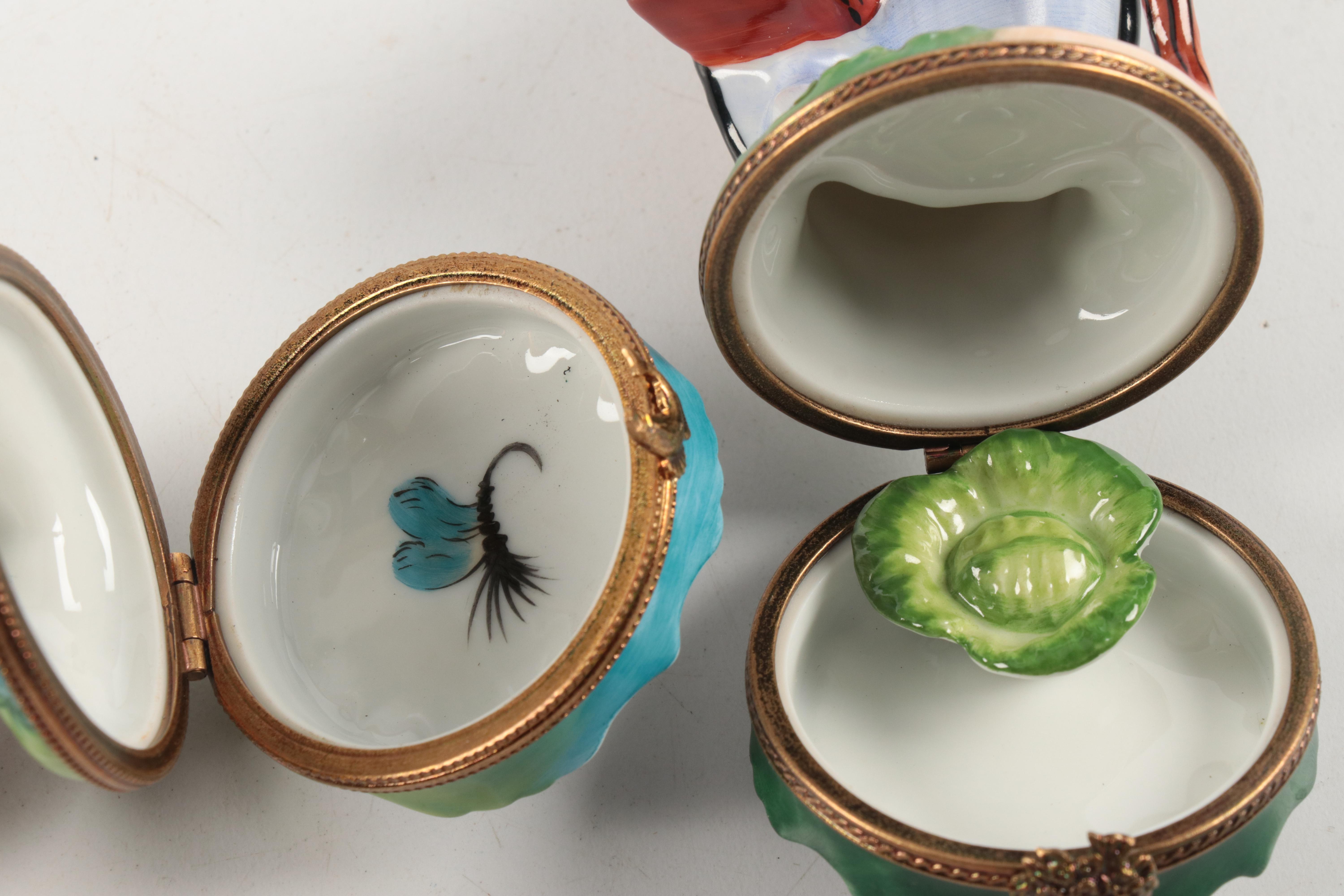 French Limoges Porcelain Boxes