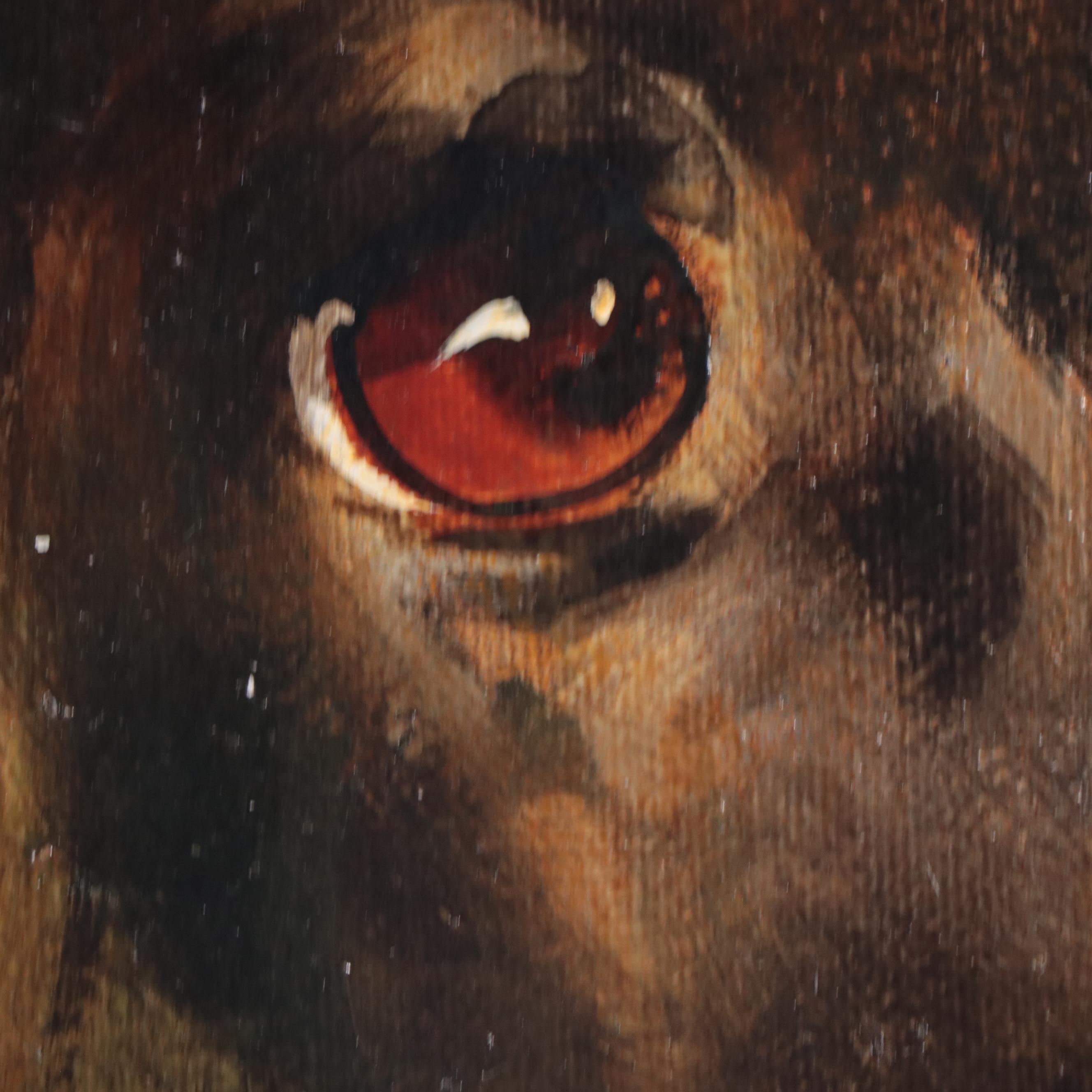 David Andrews Oil Painting "Dog Portrait," 2019