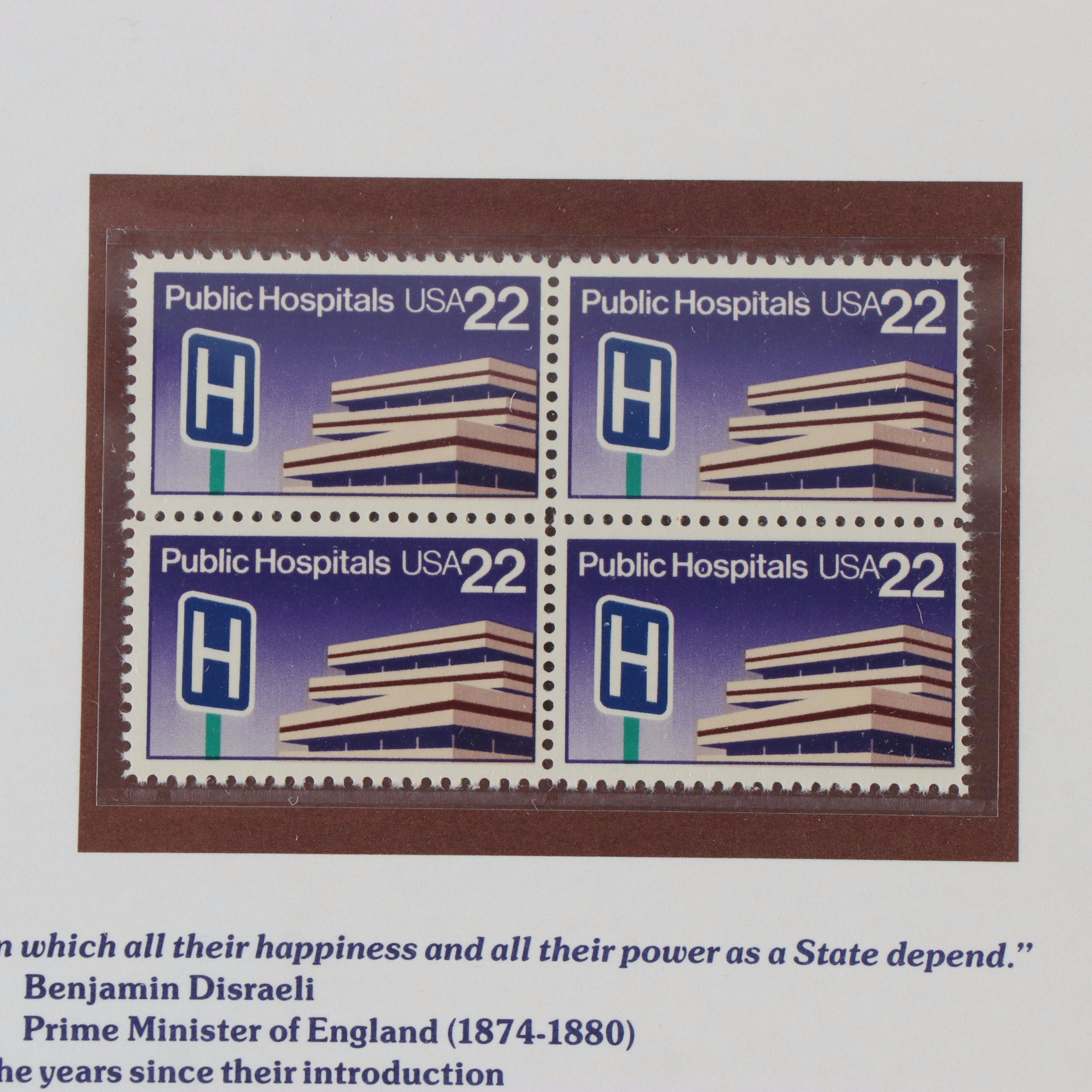 Twenty-Eight Panels of U.S. Commemorative Stamp Plate Blocks