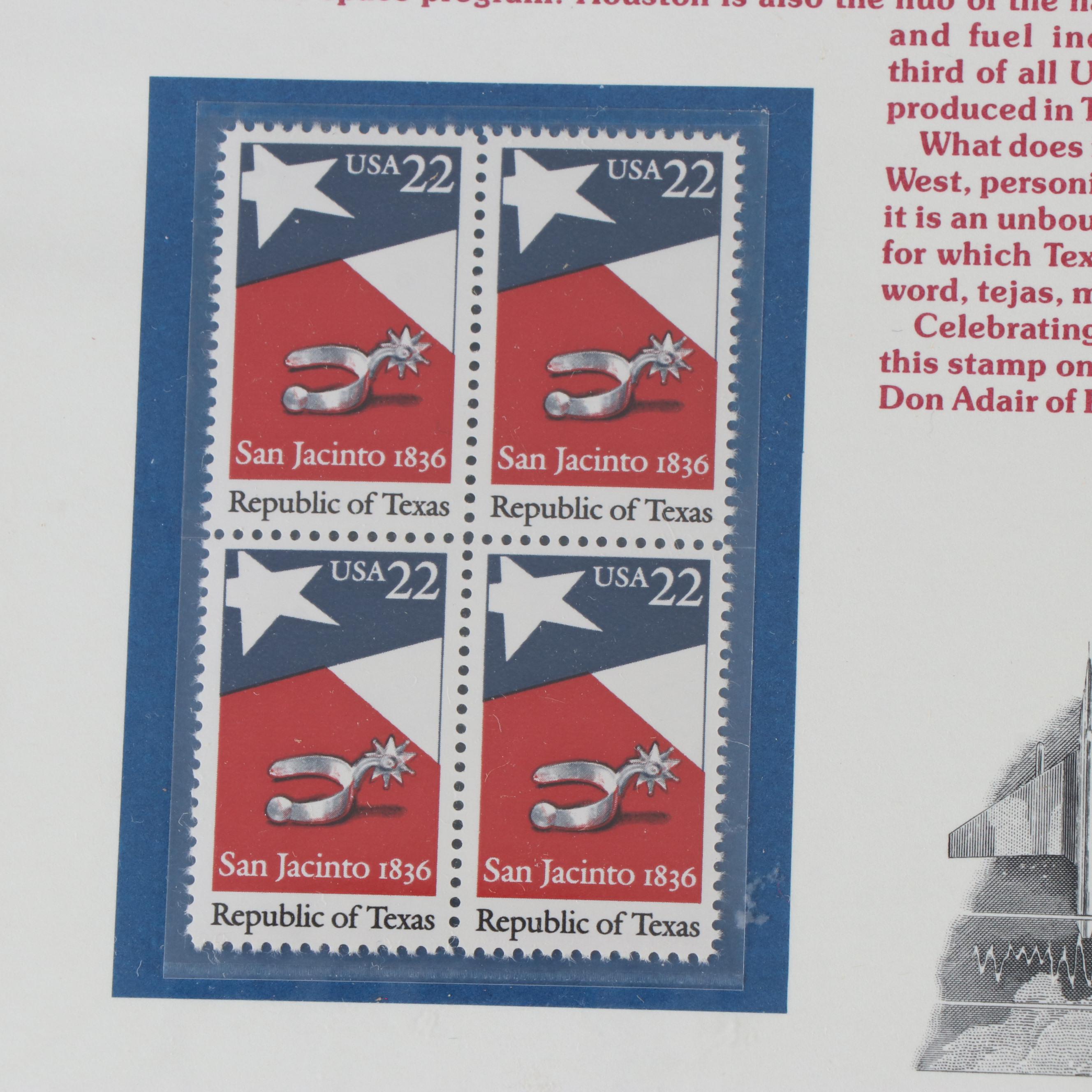 Twenty-Eight Panels of U.S. Commemorative Stamp Plate Blocks