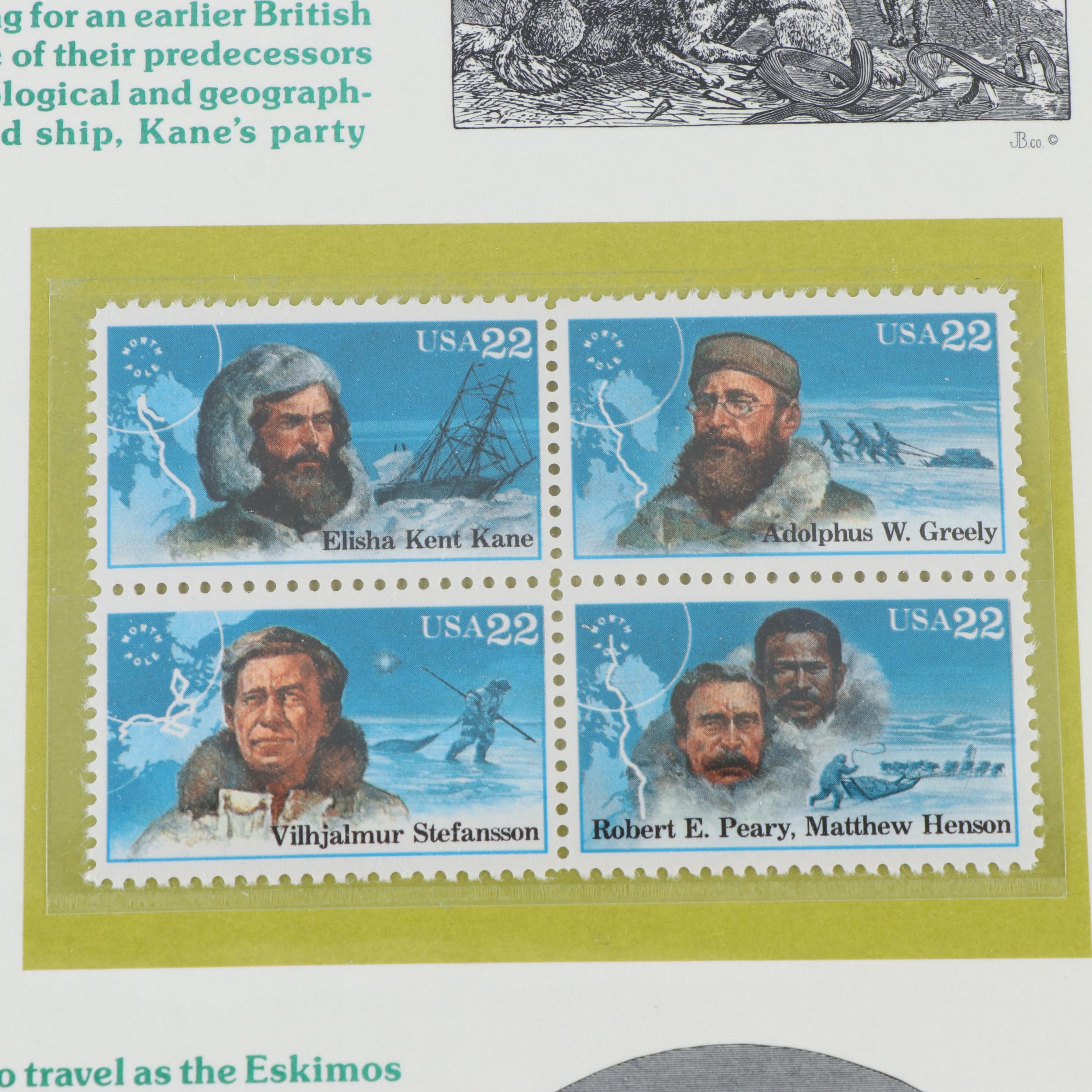 Twenty-Eight Panels of U.S. Commemorative Stamp Plate Blocks