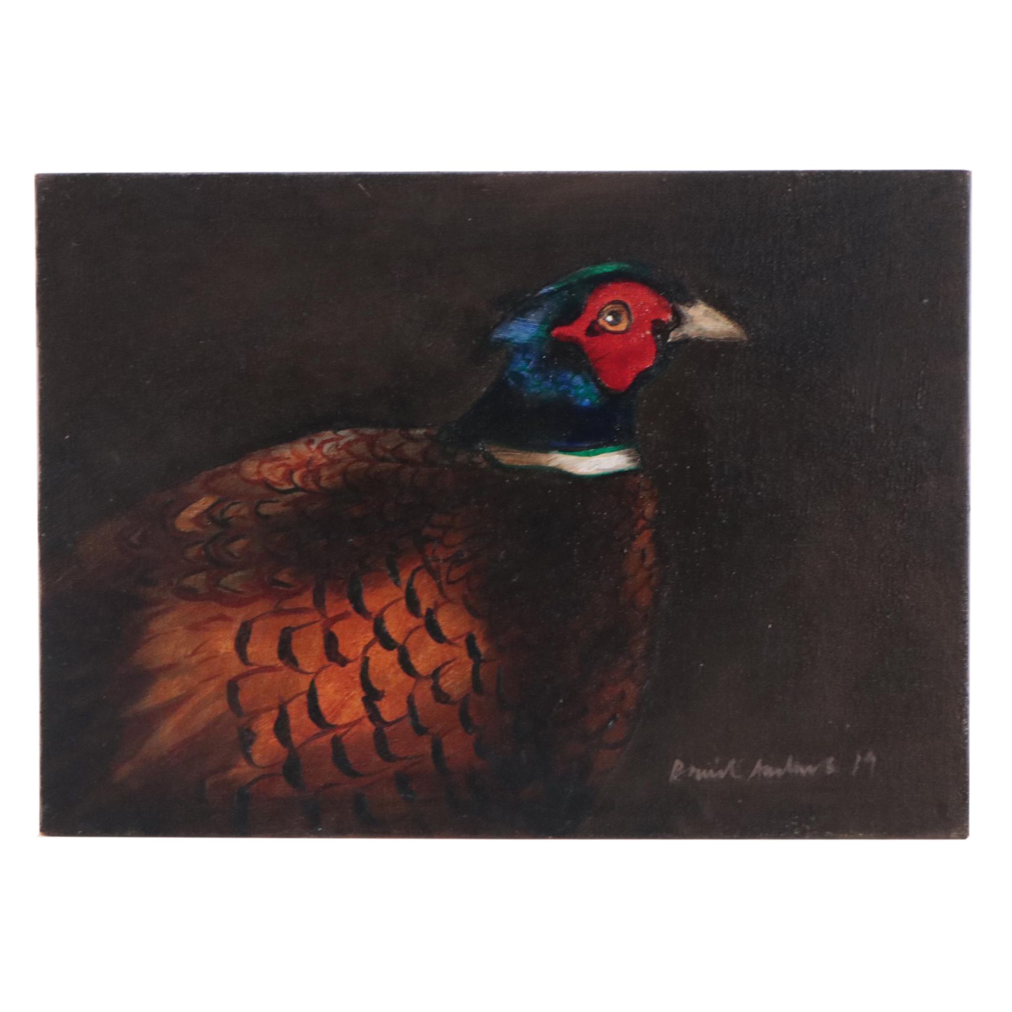 David Andrews Oil Painting "Pheasant," 2019