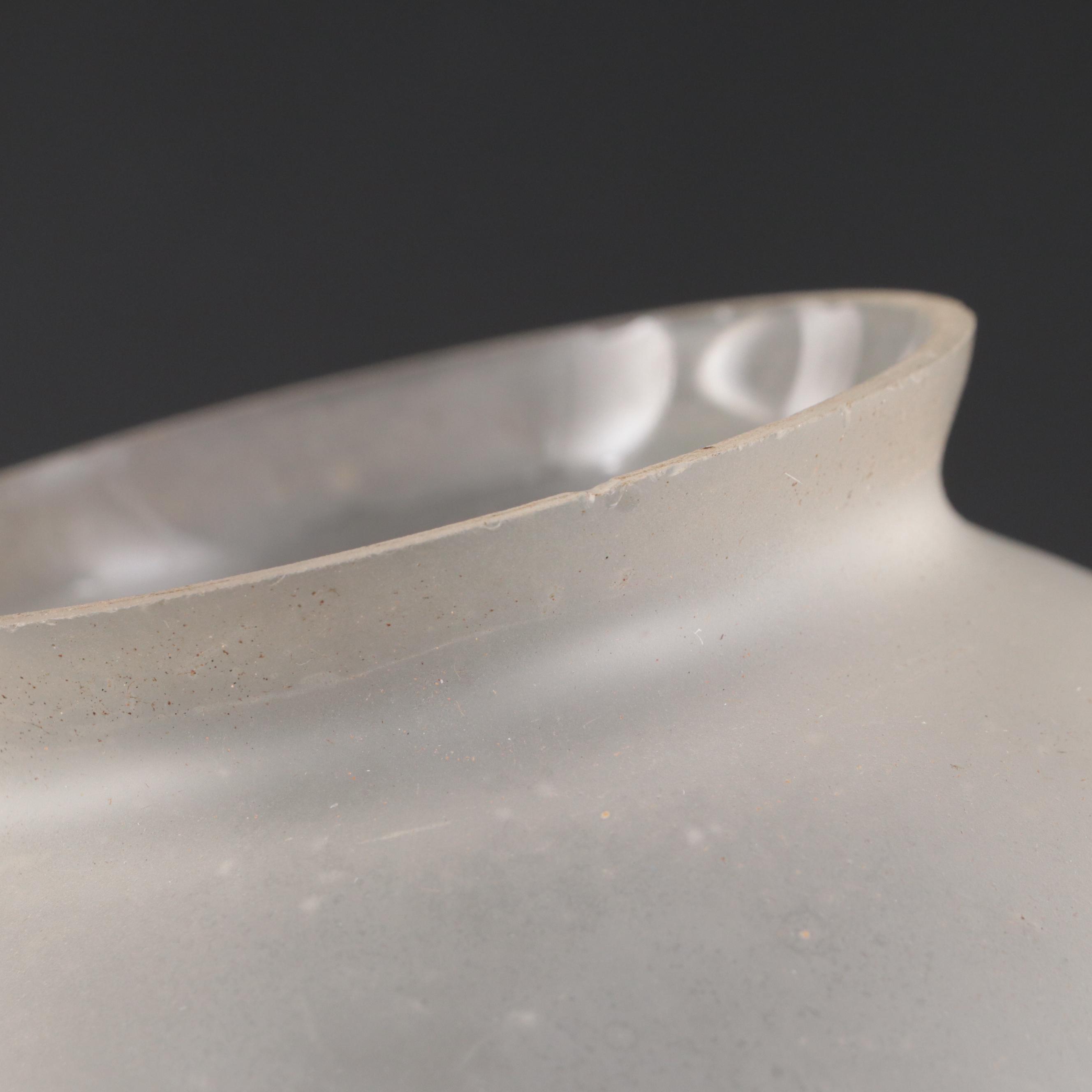 Four Cut & Frosted Glass Globe Shades, Early to Mid-20th Century