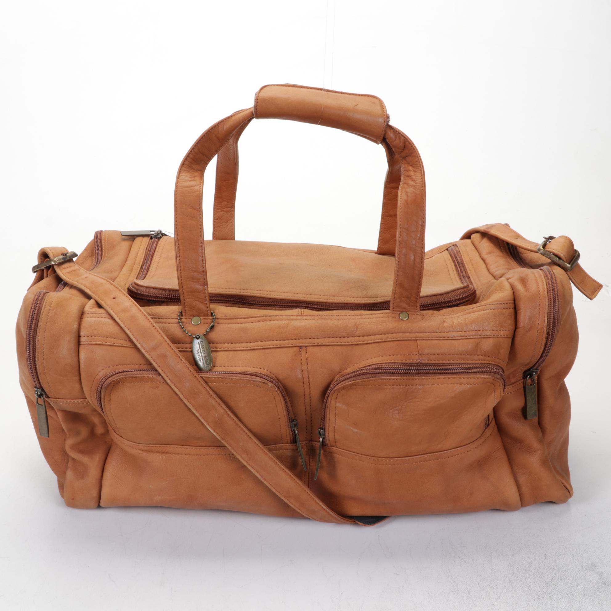 David King Leather Mid-Size Duffel and Orvis Canvas and Leather Utility Duffel