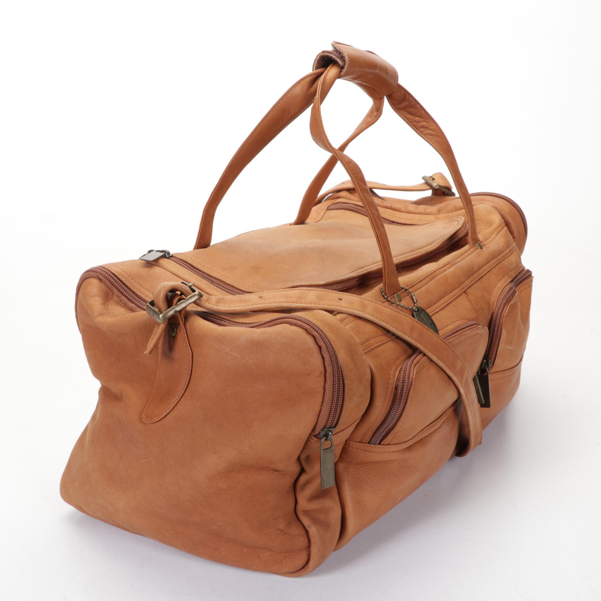 David King Leather Mid-Size Duffel and Orvis Canvas and Leather Utility Duffel