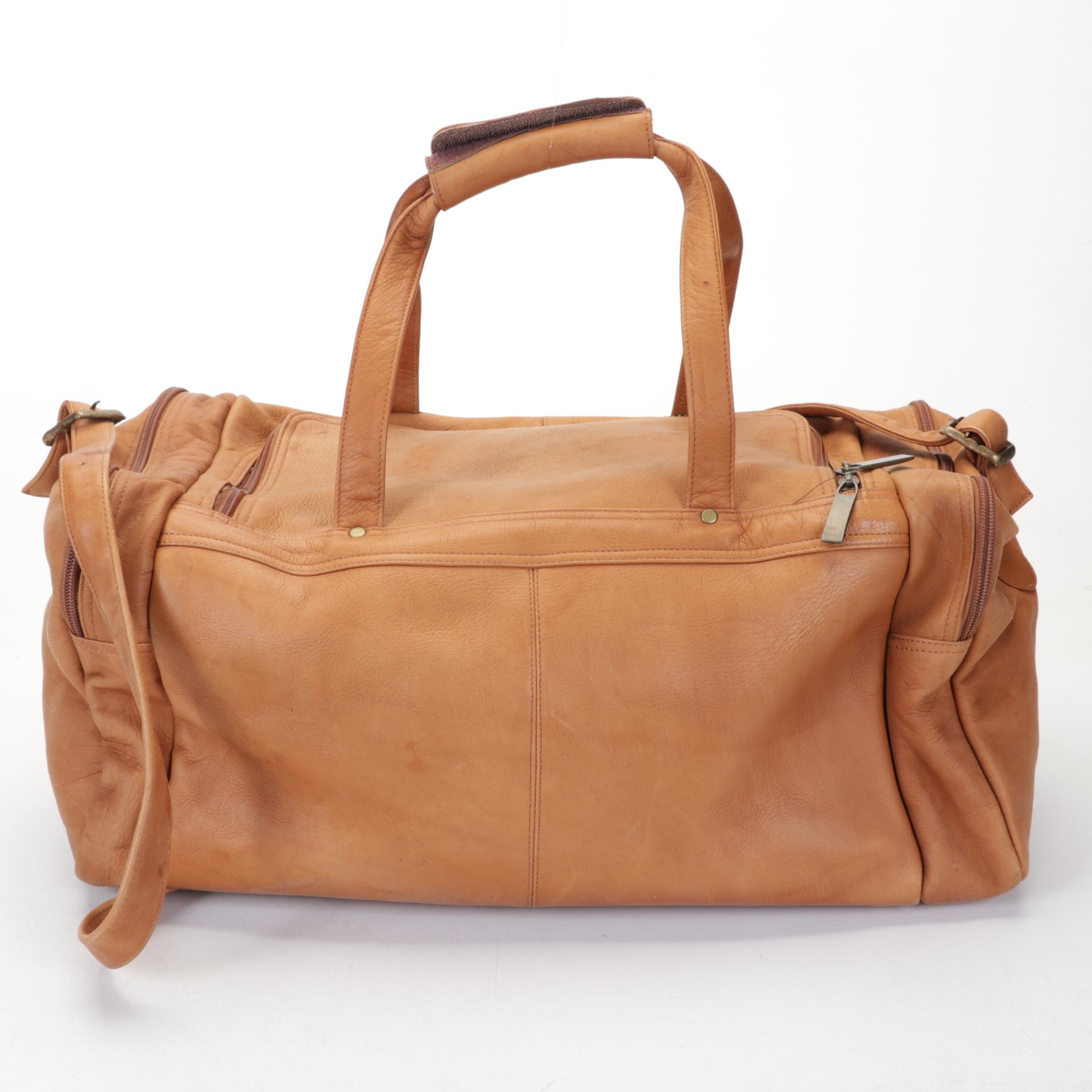 David King Leather Mid-Size Duffel and Orvis Canvas and Leather Utility Duffel