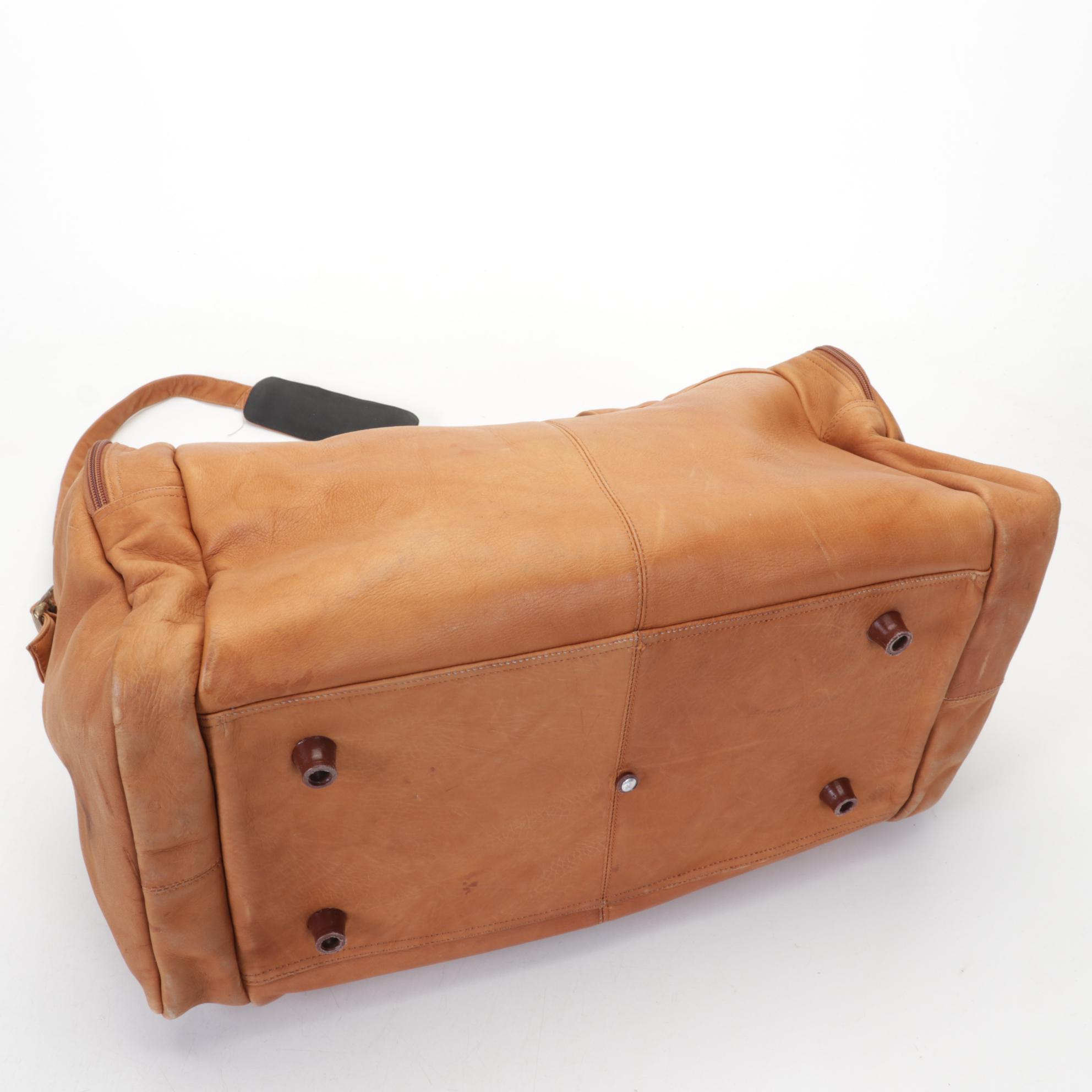 David King Leather Mid-Size Duffel and Orvis Canvas and Leather Utility Duffel