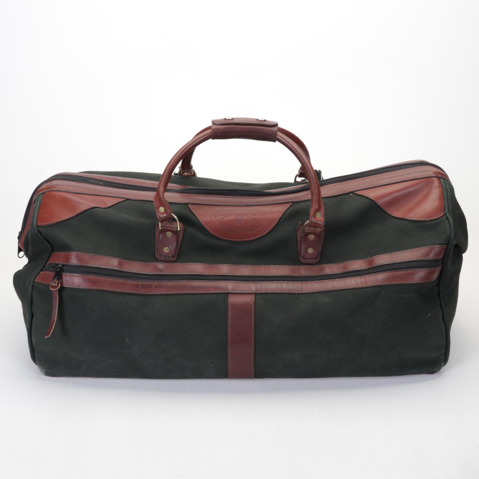 David King Leather Mid-Size Duffel and Orvis Canvas and Leather Utility Duffel