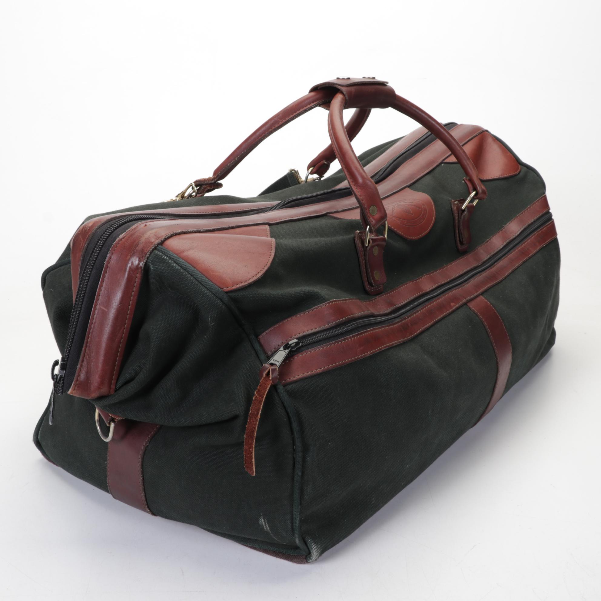 David King Leather Mid-Size Duffel and Orvis Canvas and Leather Utility Duffel