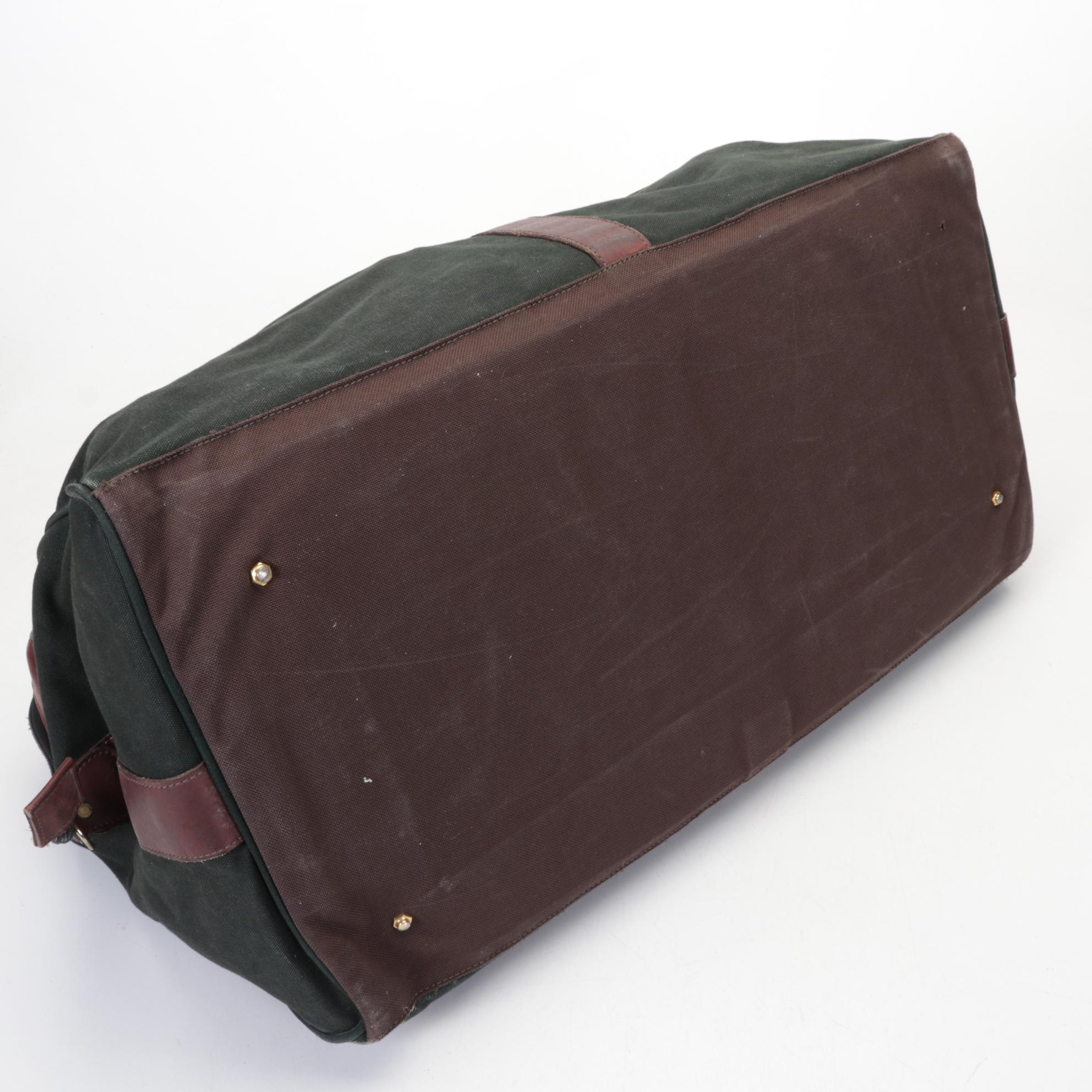 David King Leather Mid-Size Duffel and Orvis Canvas and Leather Utility Duffel